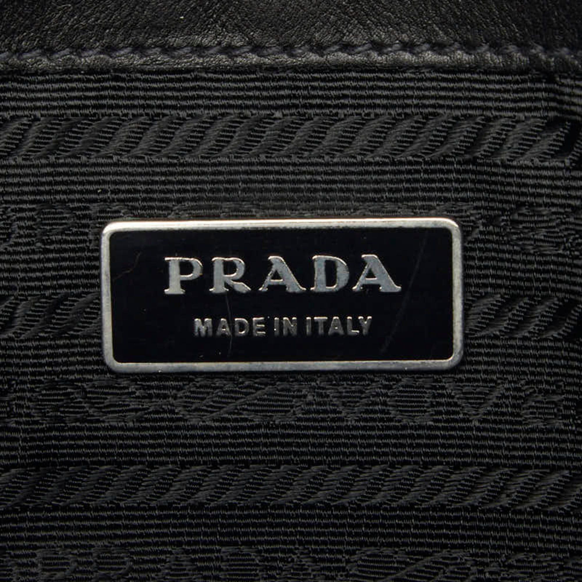 Prada Prada Triangle Logo Plate Flap Shoulder Bag, Black Nylon Leather, Women's PRADA Size ONE SIZE - 10 Thumbnail