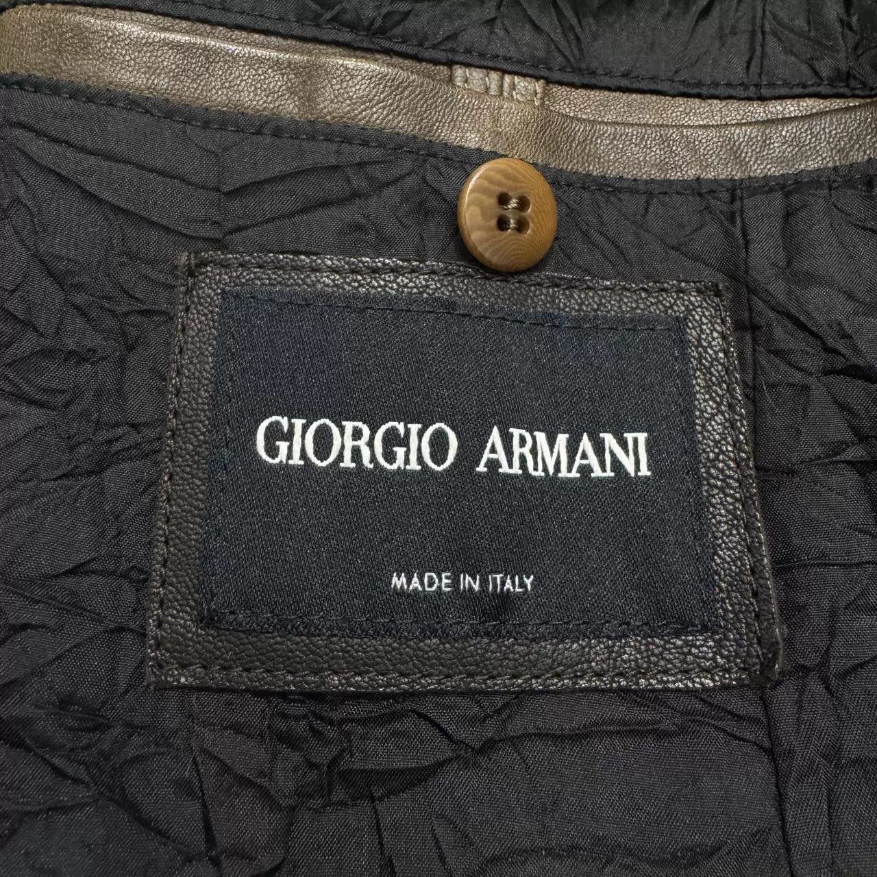 Giorgio Armani Giorgio Armani Brown Leather Jacket Size M Size US M / EU 48-50 / 2 - 3 Thumbnail