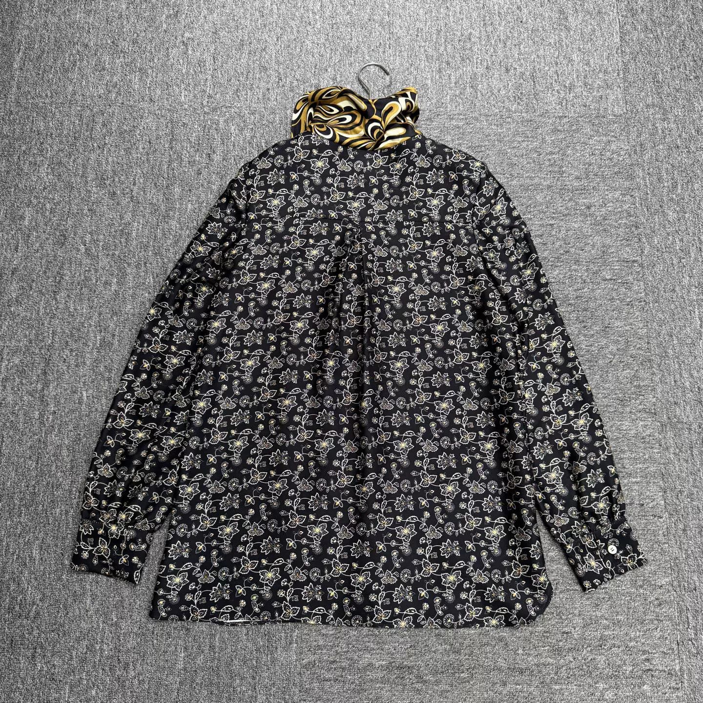 Kiton Kiton Floral Silk Button Up Shirt Size M Size US M / EU 48-50 / 2 - 8 Thumbnail