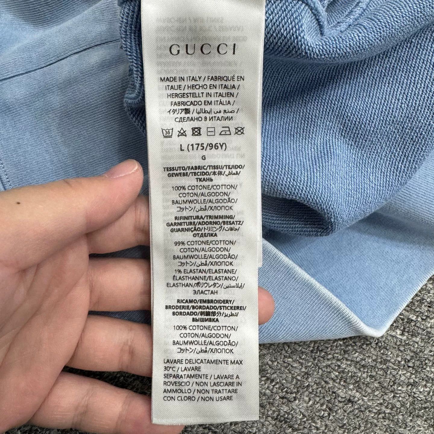 Gucci Gucci Embroidered Logo Sweatshirt Size M Size US M / EU 48-50 / 2 - 5 Thumbnail