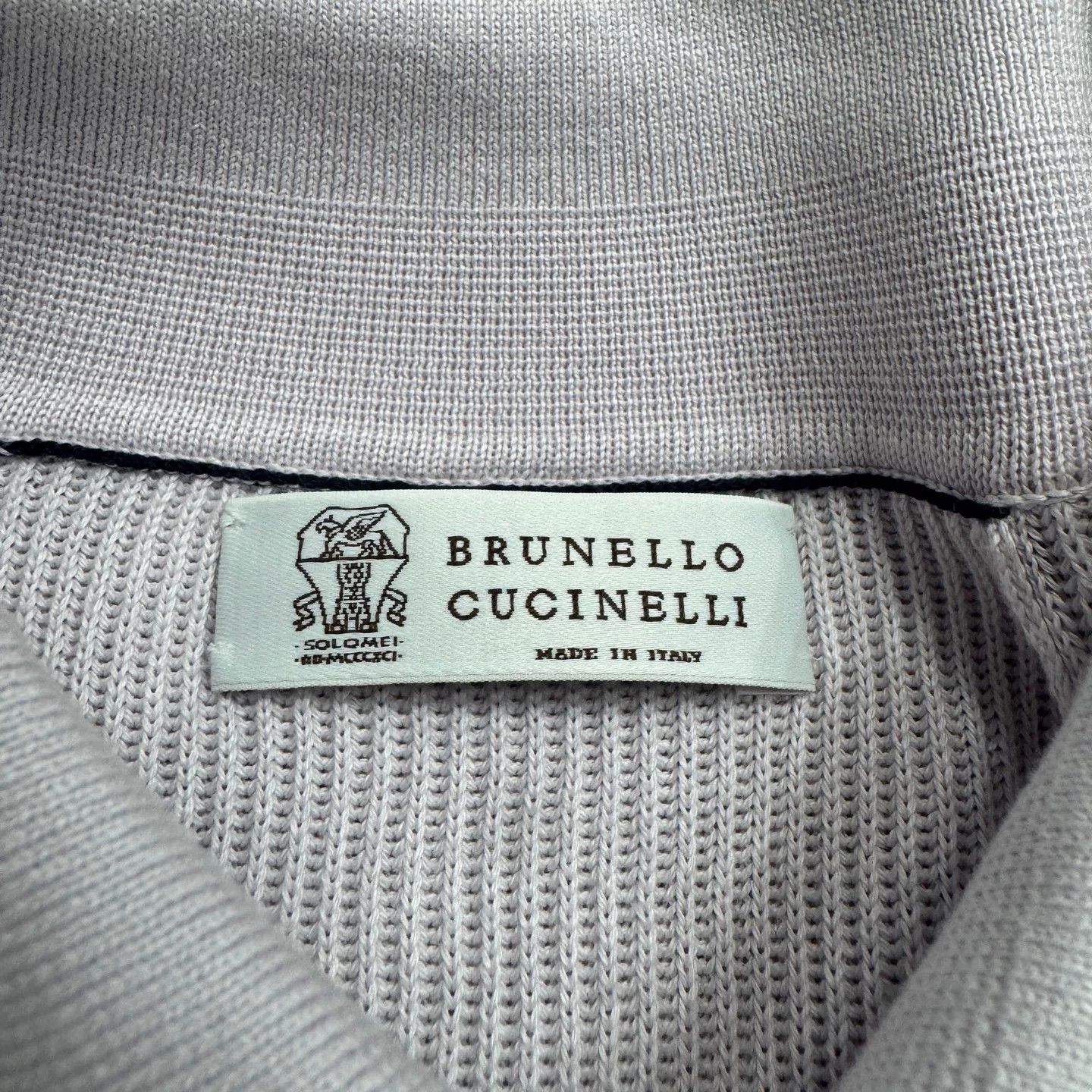 Brunello Cucinelli Brunello Cucinelli Lavender Knit Polo Size L Size US L / EU 52-54 / 3 - 3 Thumbnail