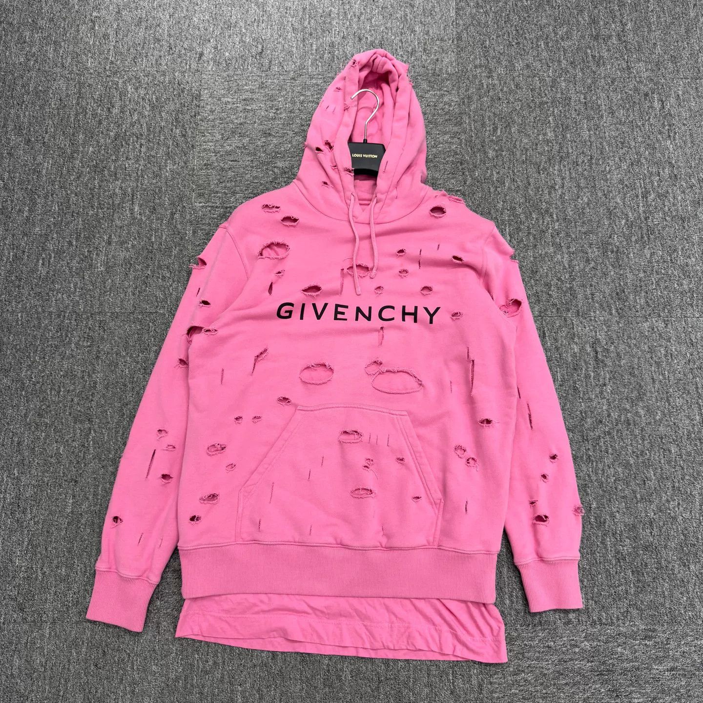 Givenchy Givenchy Pink Distressed Hoodie Size XS Size US XS / EU 42 / 0 - 2 Thumbnail