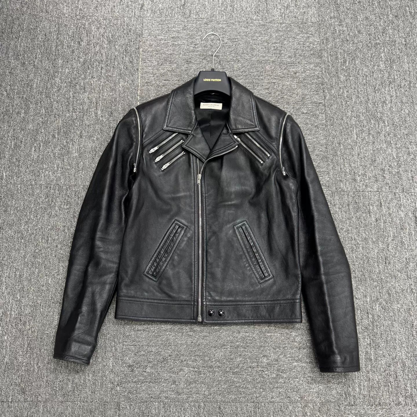 Saint Laurent Paris Saint Laurent Lambskin Biker Jacket Size 48 Size US M / EU 48-50 / 2 - 2 Thumbnail