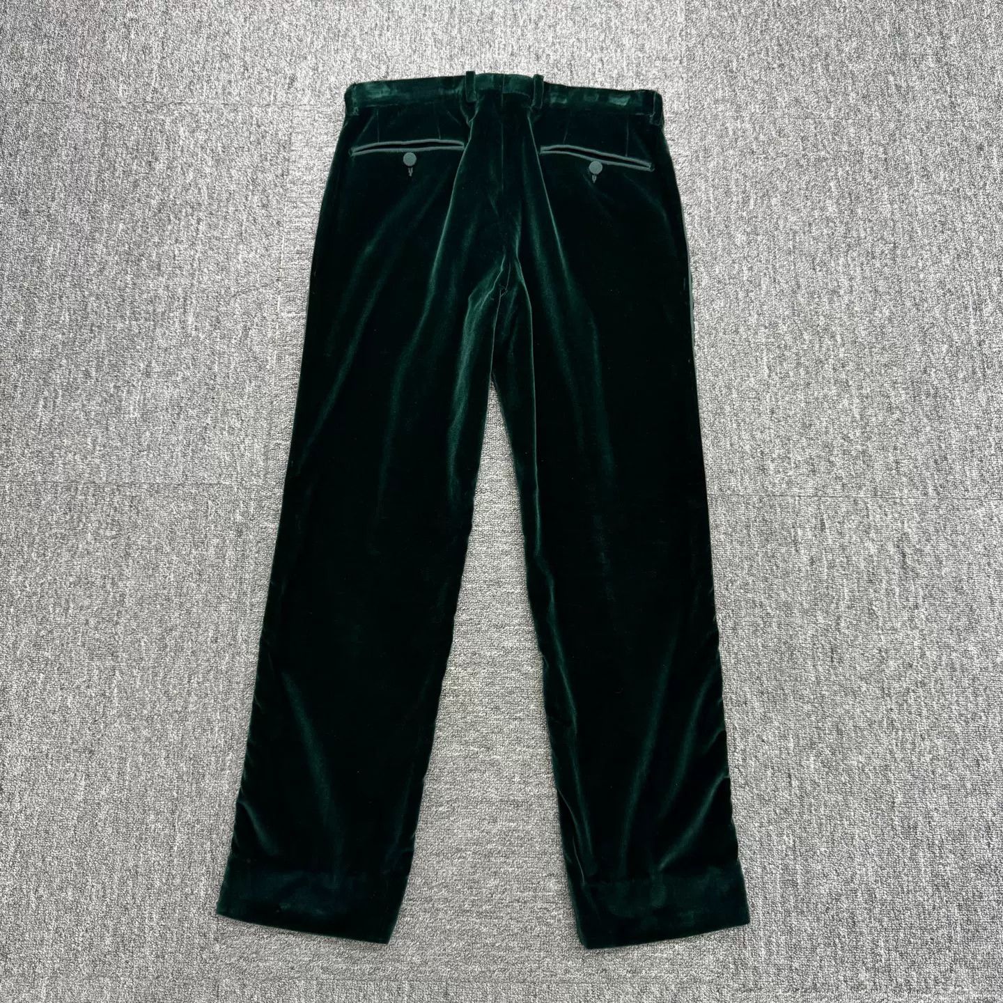 Dolce & Gabbana Dolce & Gabbana Green Velvet Casual Pants Size 32 Size US 32 / EU 48 - 6 Thumbnail