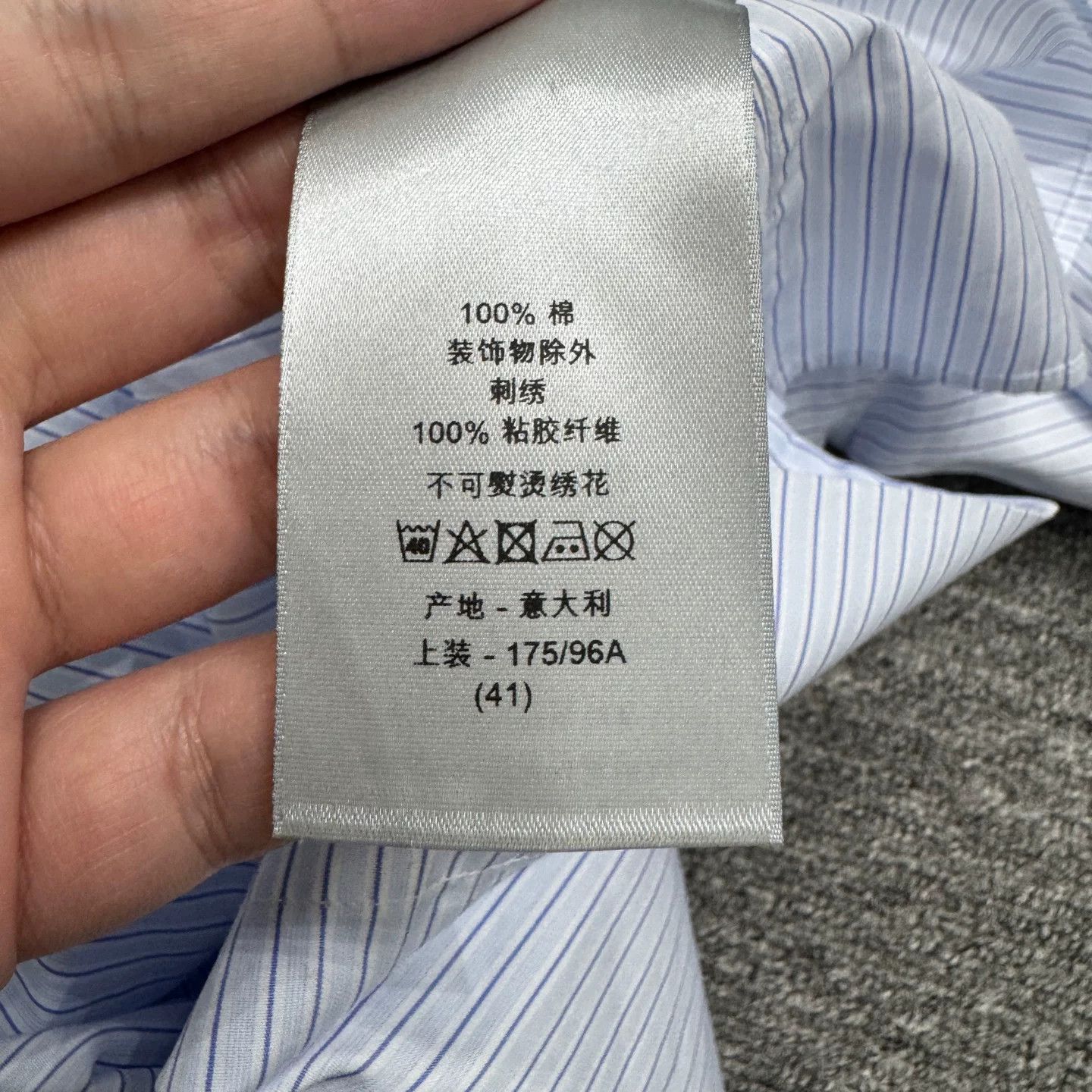 Dior Dior Blue Striped Button Up Shirt Size L Size US L / EU 52-54 / 3 - 5 Thumbnail