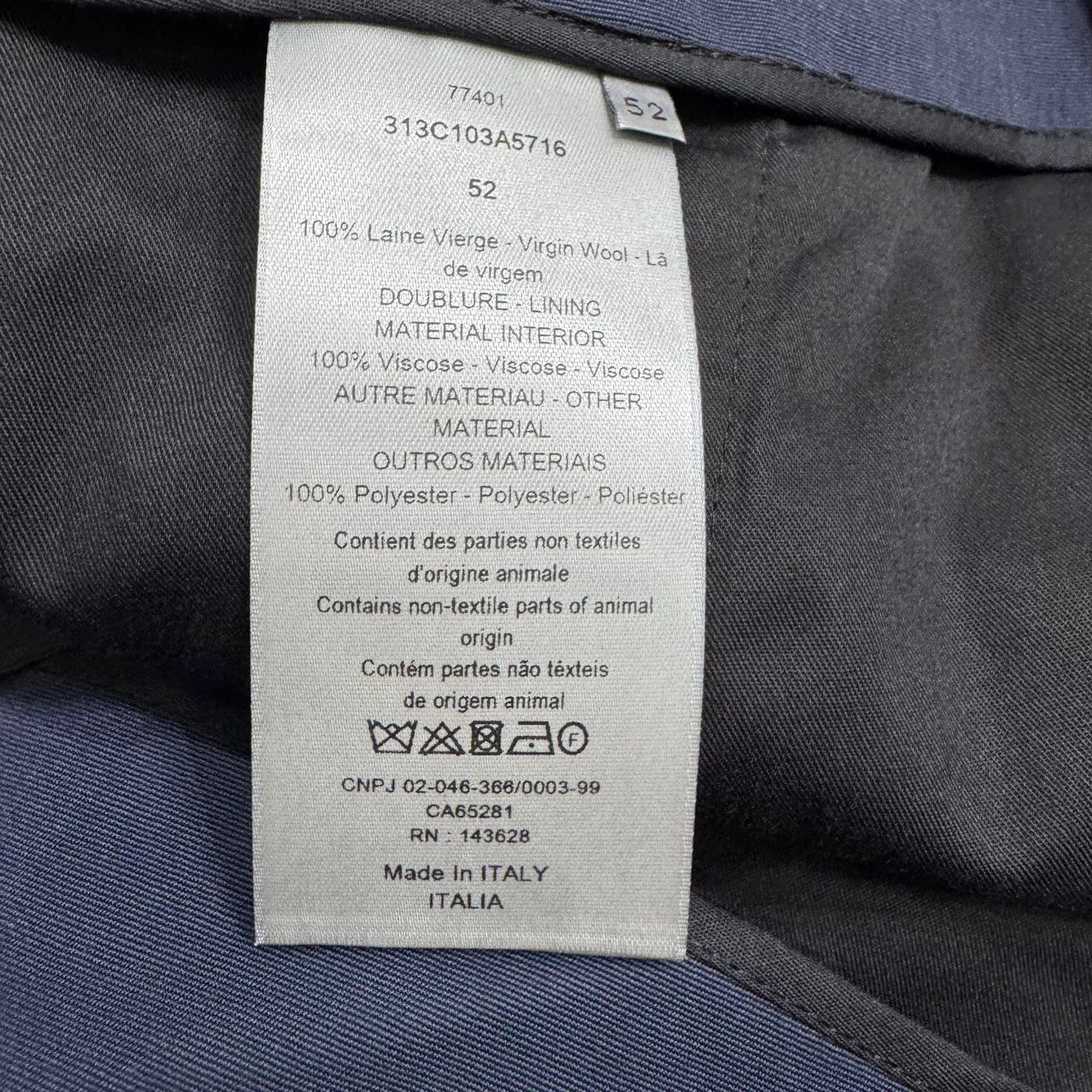 Dior Dior Wool Formal Trousers Size 36 Size 42R - 4 Thumbnail