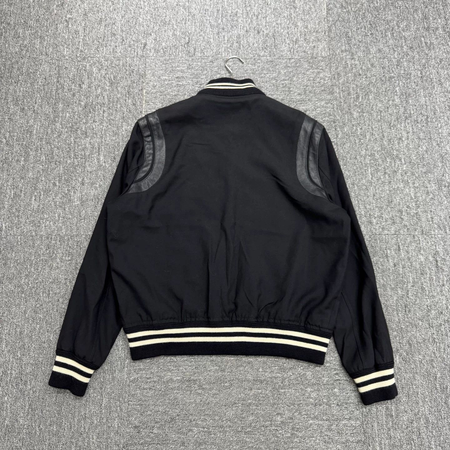 Saint Laurent Paris Saint Laurent Leather Trim Wool Varsity Jacket Size L Size US L / EU 52-54 / 3 - 6 Thumbnail