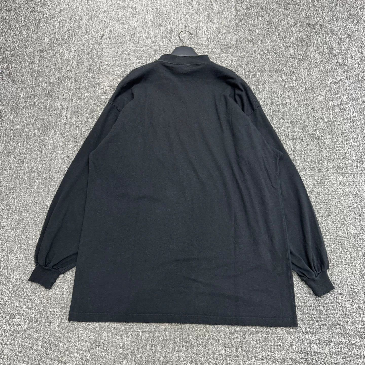 Balenciaga Balenciaga Embroidered Logo Long Sleeve T-Shirt Size M Size US M / EU 48-50 / 2 - 6 Thumbnail