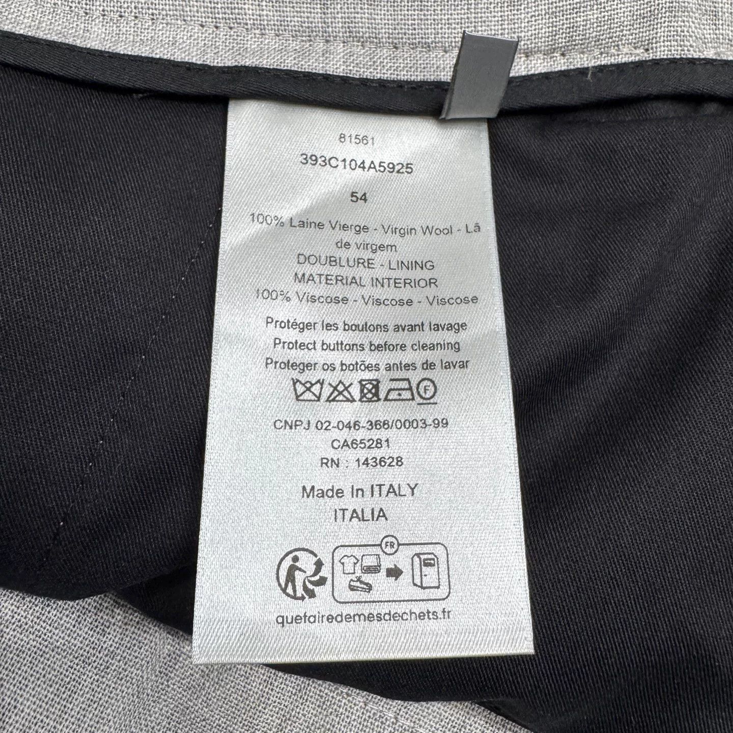 Dior Dior Gray Wool Trousers Size 38 Size US 38 / EU 54 - 4 Thumbnail