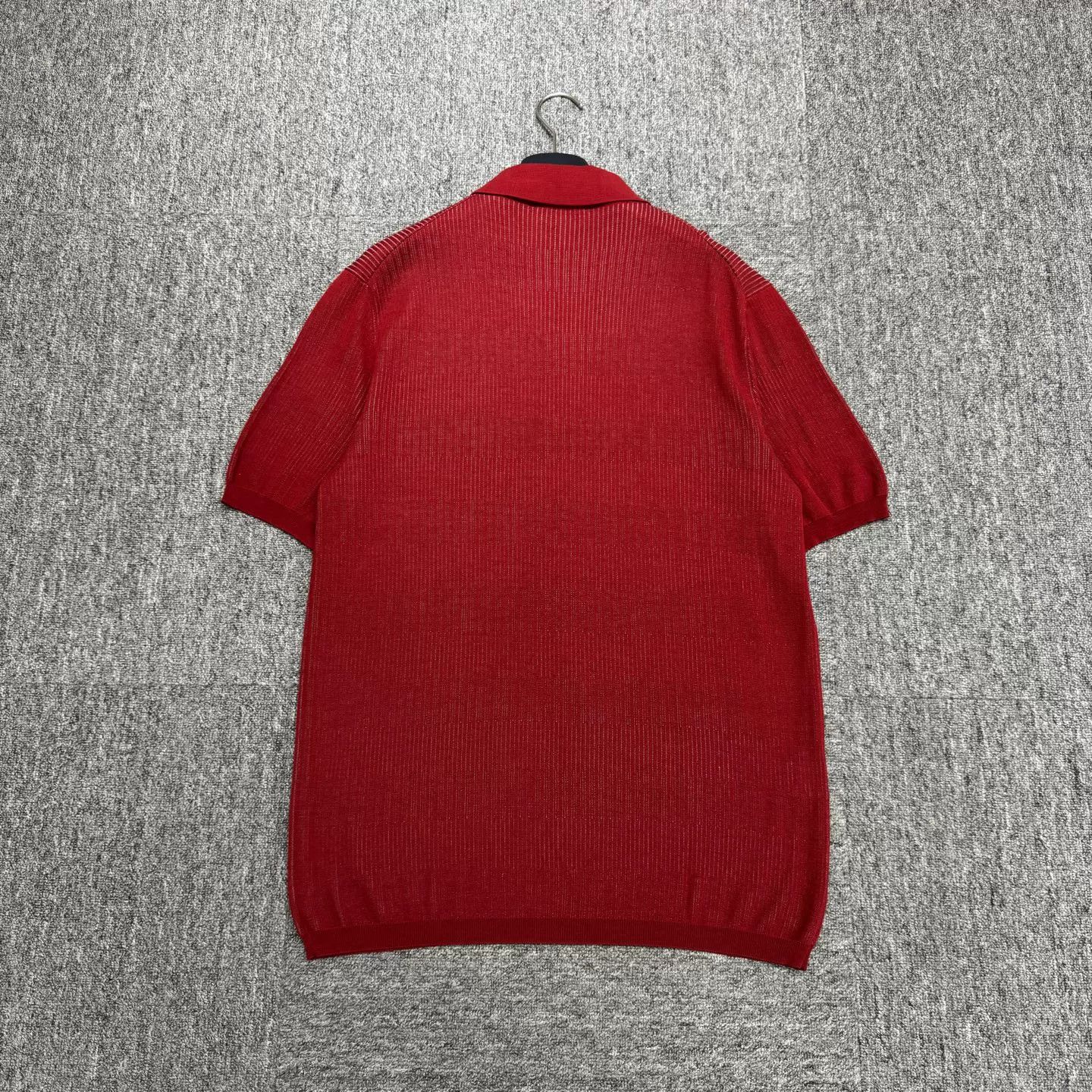 Hermes Hermès Red Cotton Knit Polo Size M Size US M / EU 48-50 / 2 - 6 Thumbnail