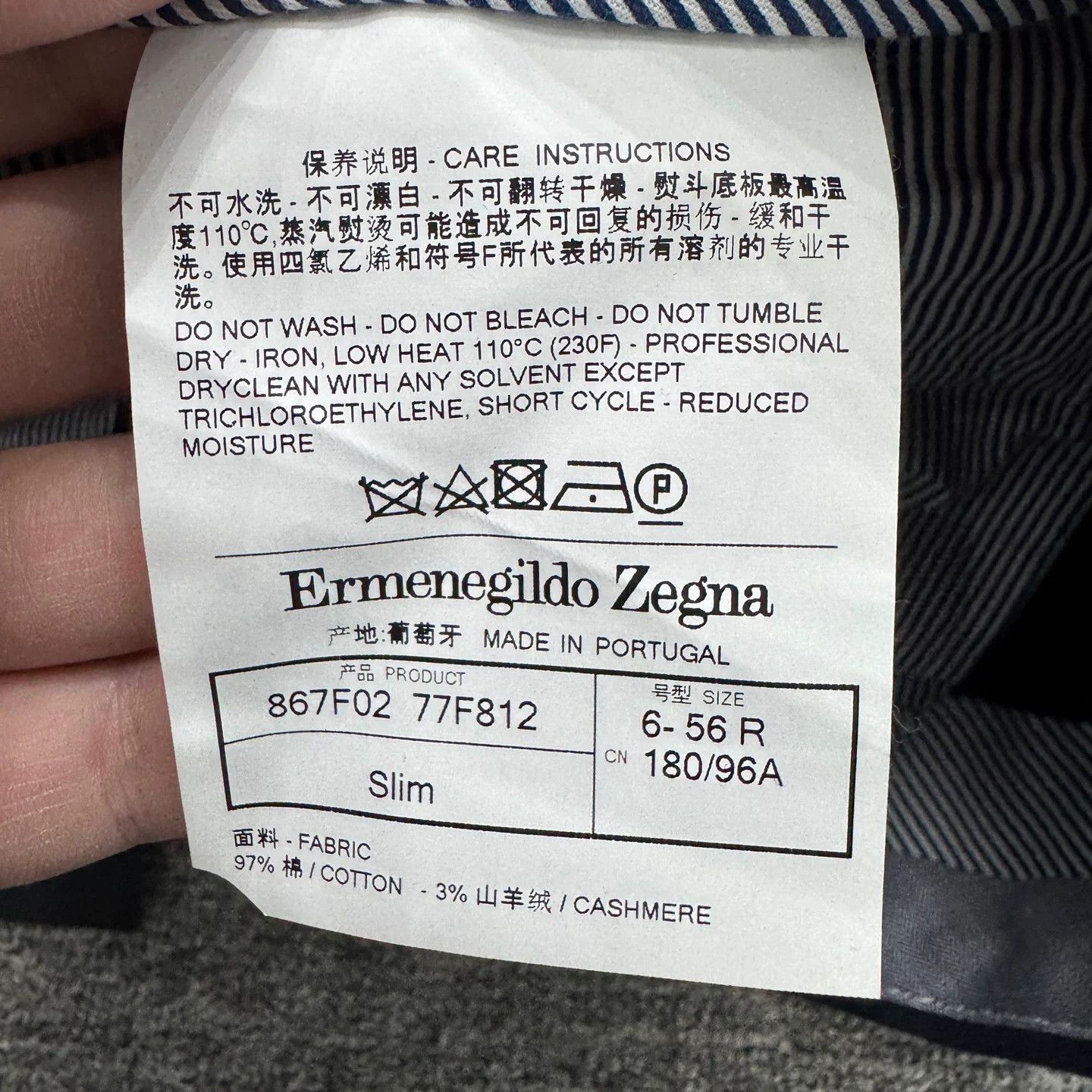 Ermenegildo Zegna Ermenegildo Zegna Cashco Cotton Cashmere Pants Size 40 Size US 40 / EU 56 - 4 Thumbnail