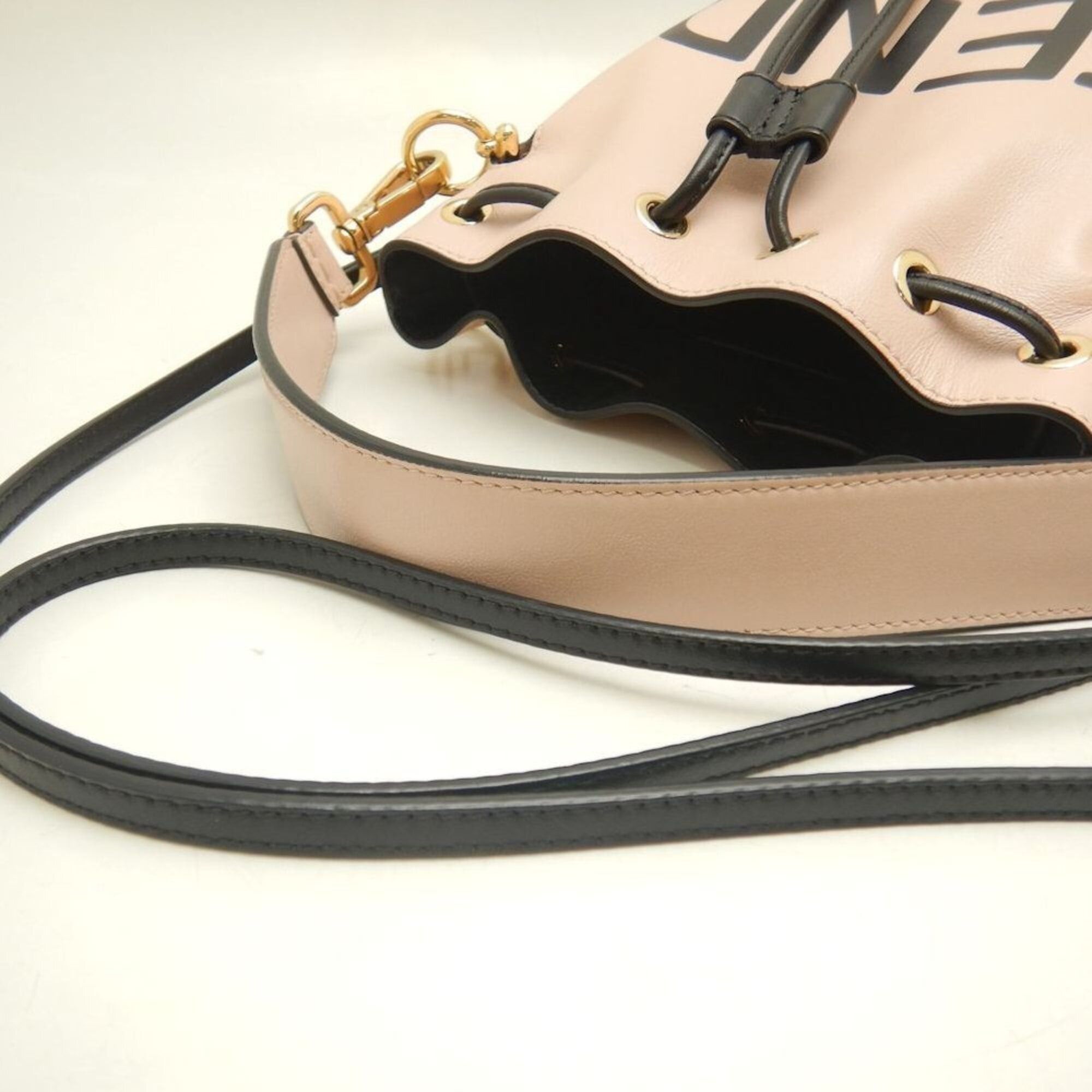 Fendi FENDI Montresor 8BS010 Shoulder Bag, Leather, Pink/Black, Women's, 253814 Size ONE SIZE - 7 Thumbnail