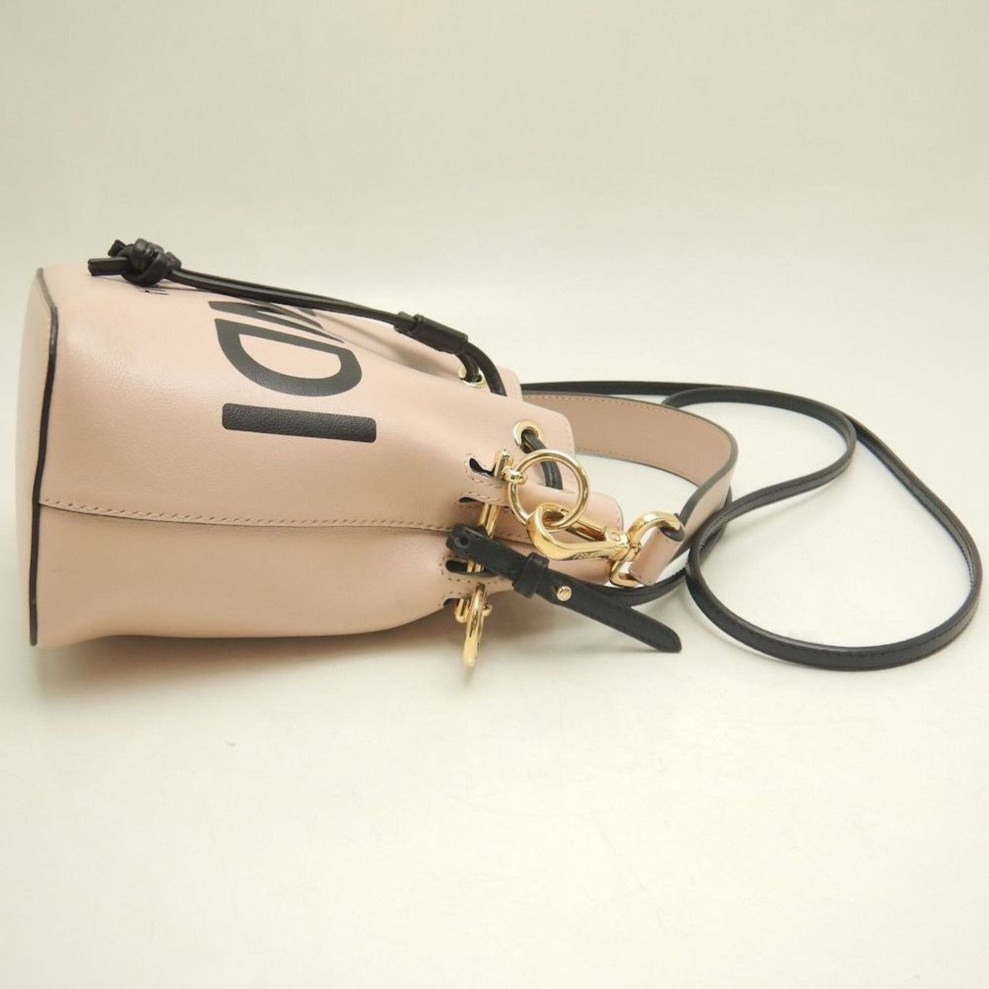 Fendi FENDI Montresor 8BS010 Shoulder Bag, Leather, Pink/Black, Women's, 253814 Size ONE SIZE - 5 Thumbnail