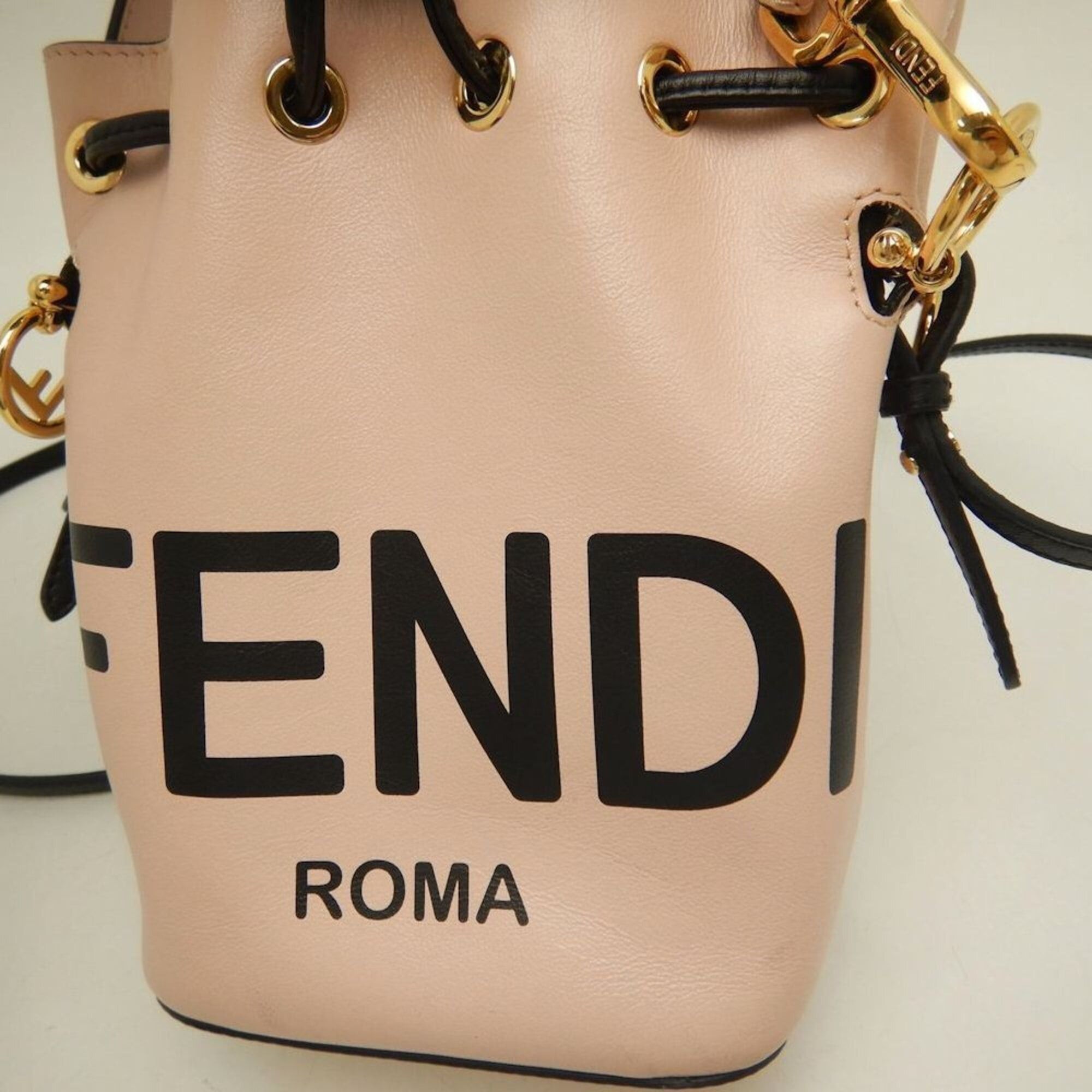 Fendi FENDI Montresor 8BS010 Shoulder Bag, Leather, Pink/Black, Women's, 253814 Size ONE SIZE - 9 Thumbnail