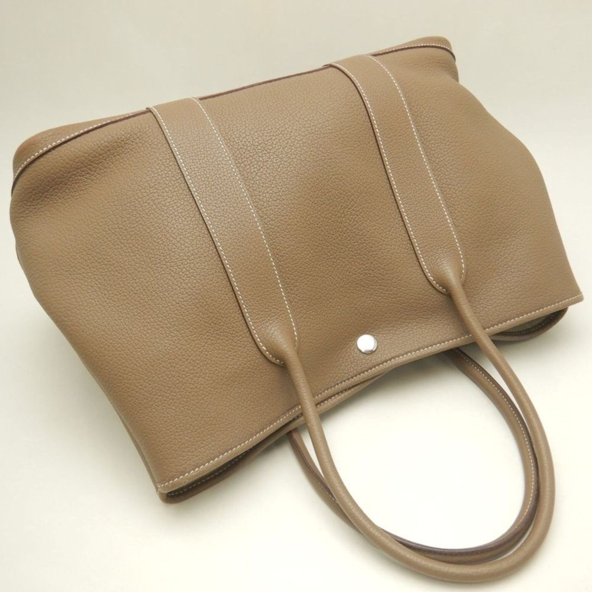 Hermes HERMES Garden Party PM Handbag, Negonda Etoupe, Women's, 253835 Size ONE SIZE - 3 Thumbnail