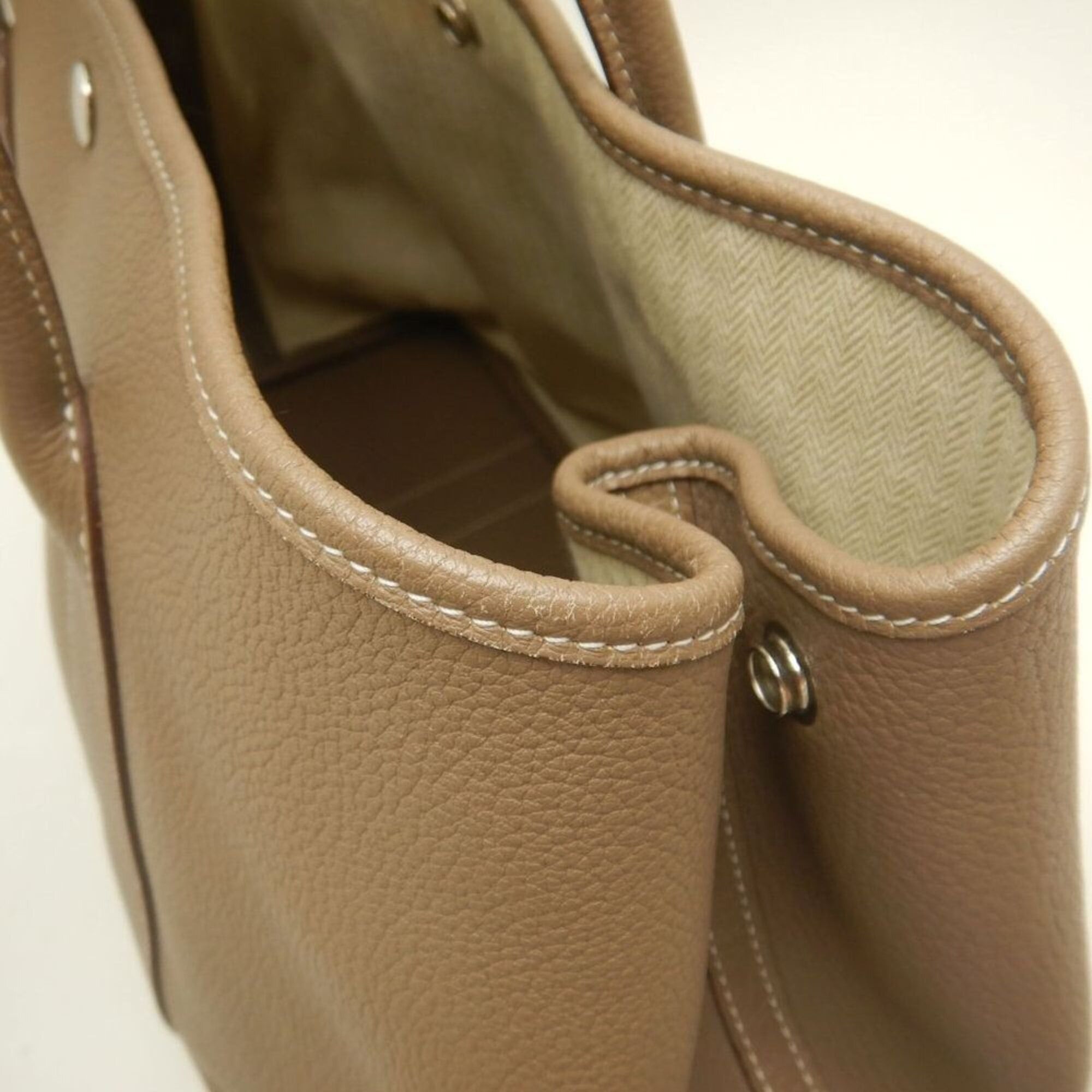 Hermes HERMES Garden Party PM Handbag, Negonda Etoupe, Women's, 253835 Size ONE SIZE - 10 Thumbnail