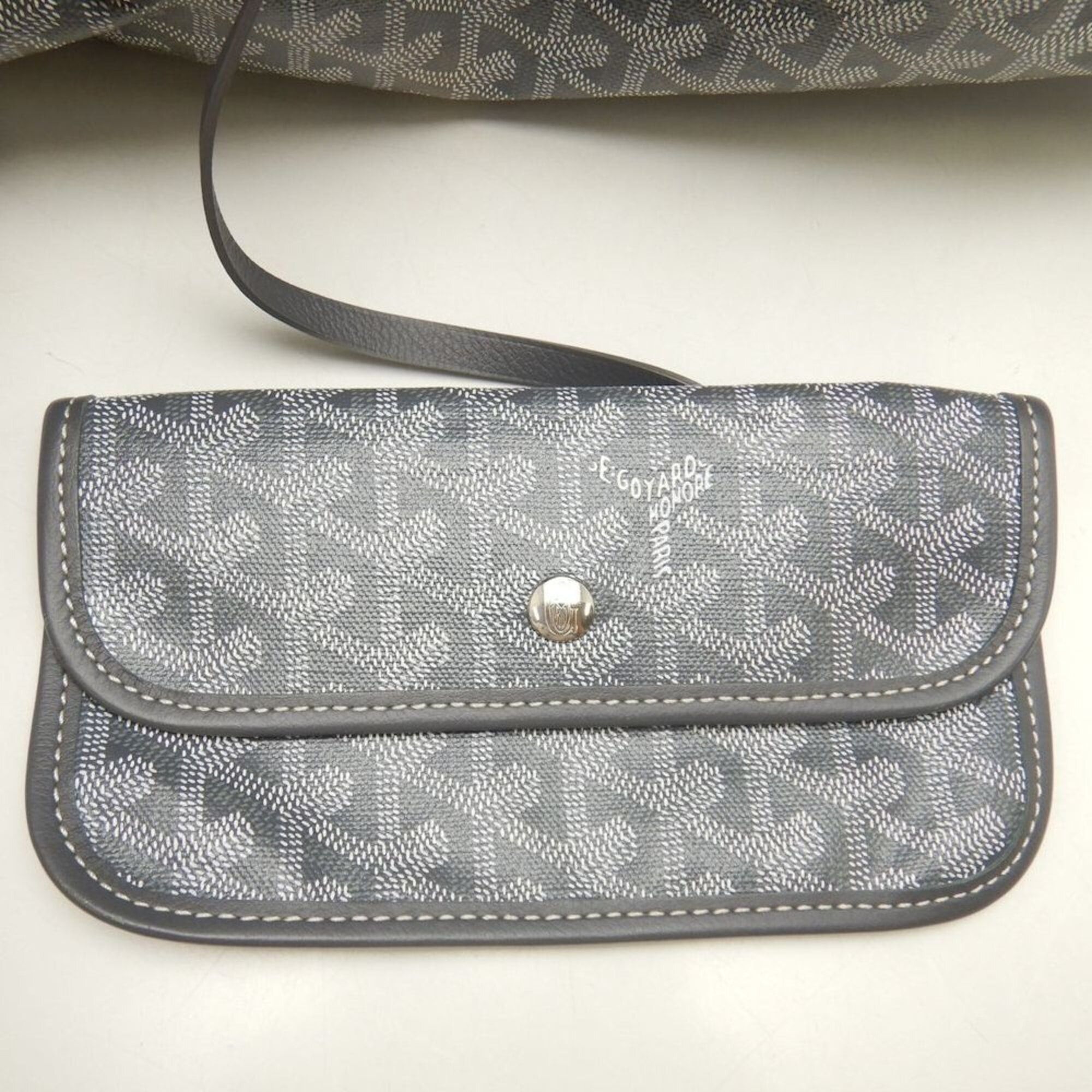 Goyard GOYARD Saint Louis GM Tote Bag, Goyardine Canvas, Gray, Women's, 253823 Size ONE SIZE - 19 Thumbnail