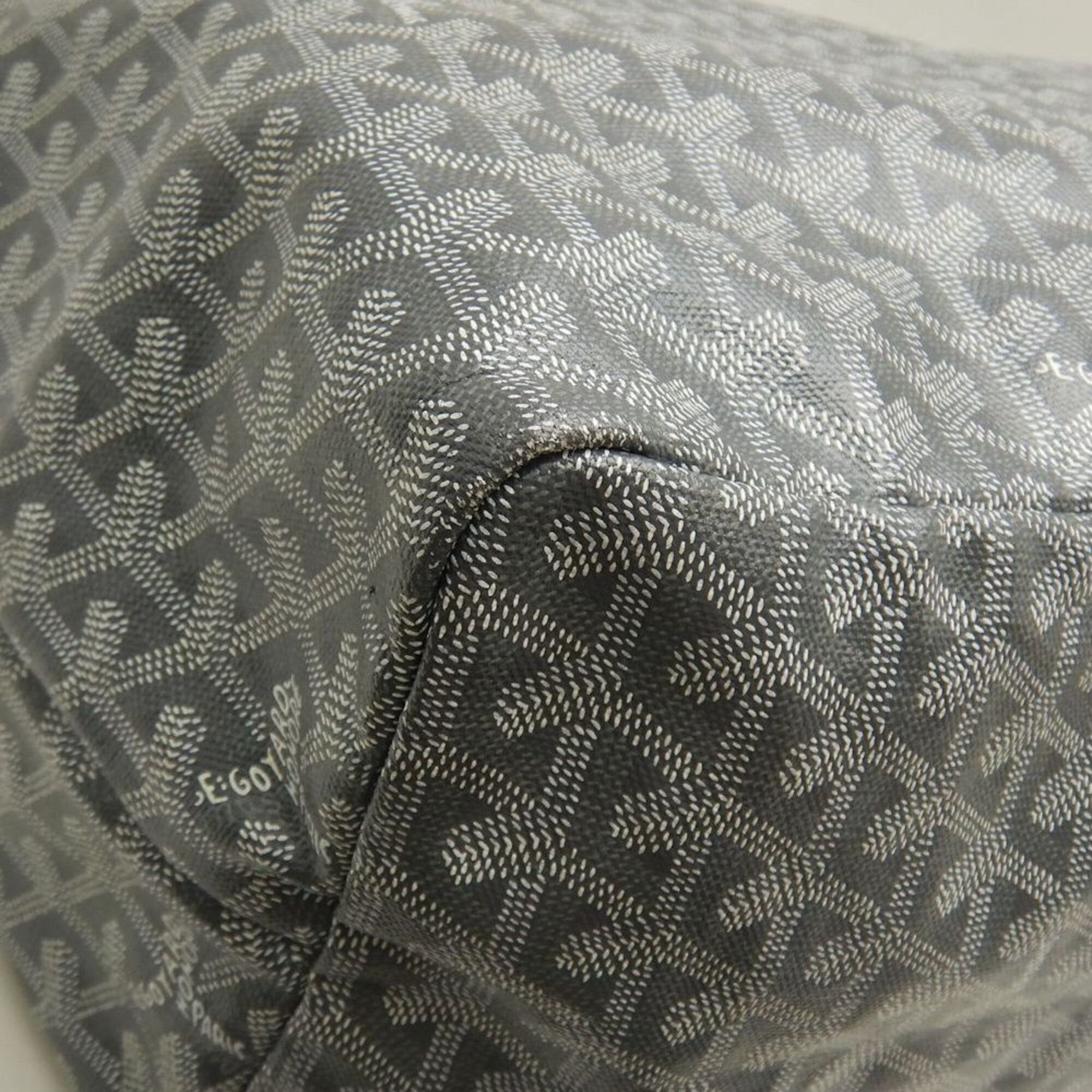 Goyard GOYARD Saint Louis GM Tote Bag, Goyardine Canvas, Gray, Women's, 253823 Size ONE SIZE - 11 Thumbnail