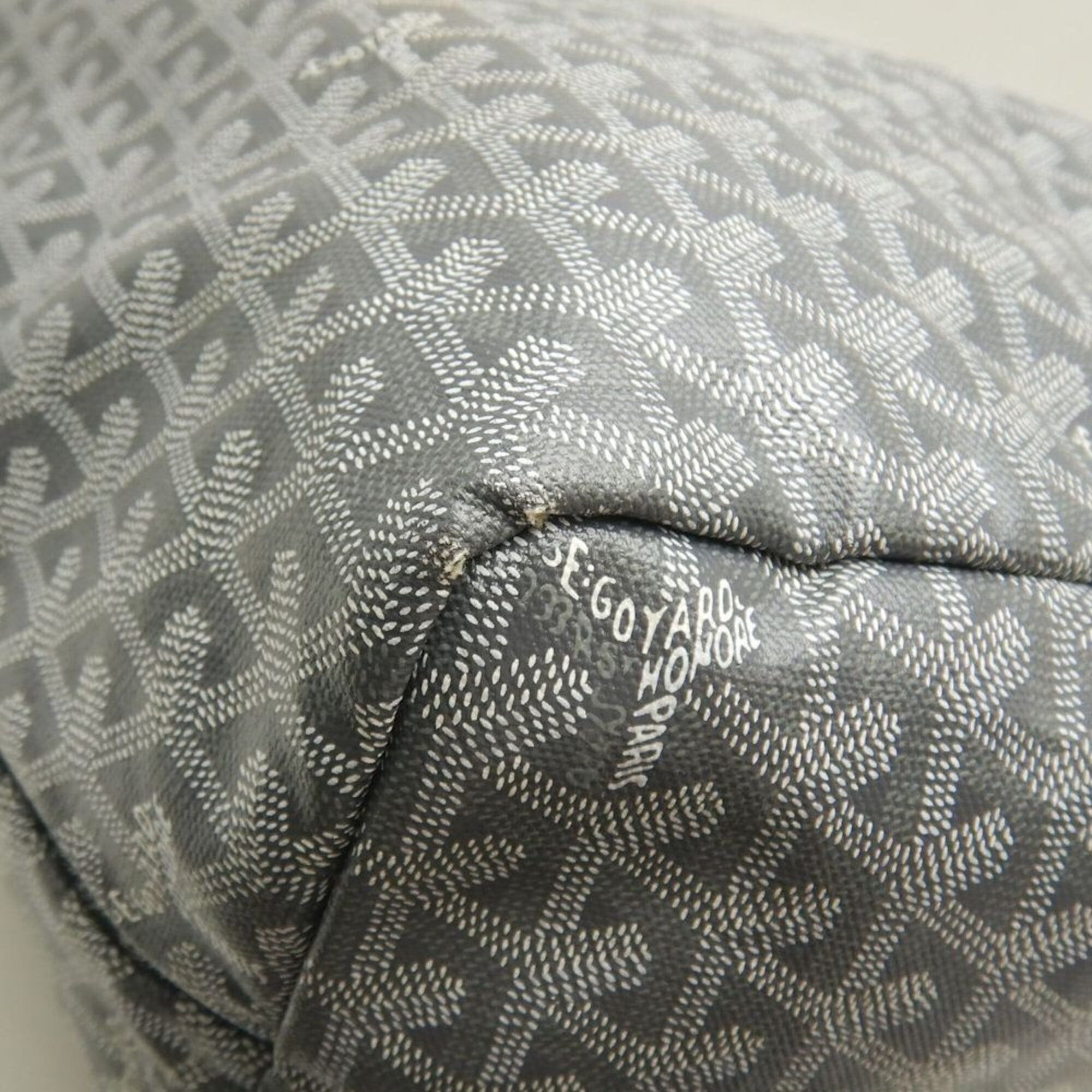 Goyard GOYARD Saint Louis GM Tote Bag, Goyardine Canvas, Gray, Women's, 253823 Size ONE SIZE - 13 Thumbnail