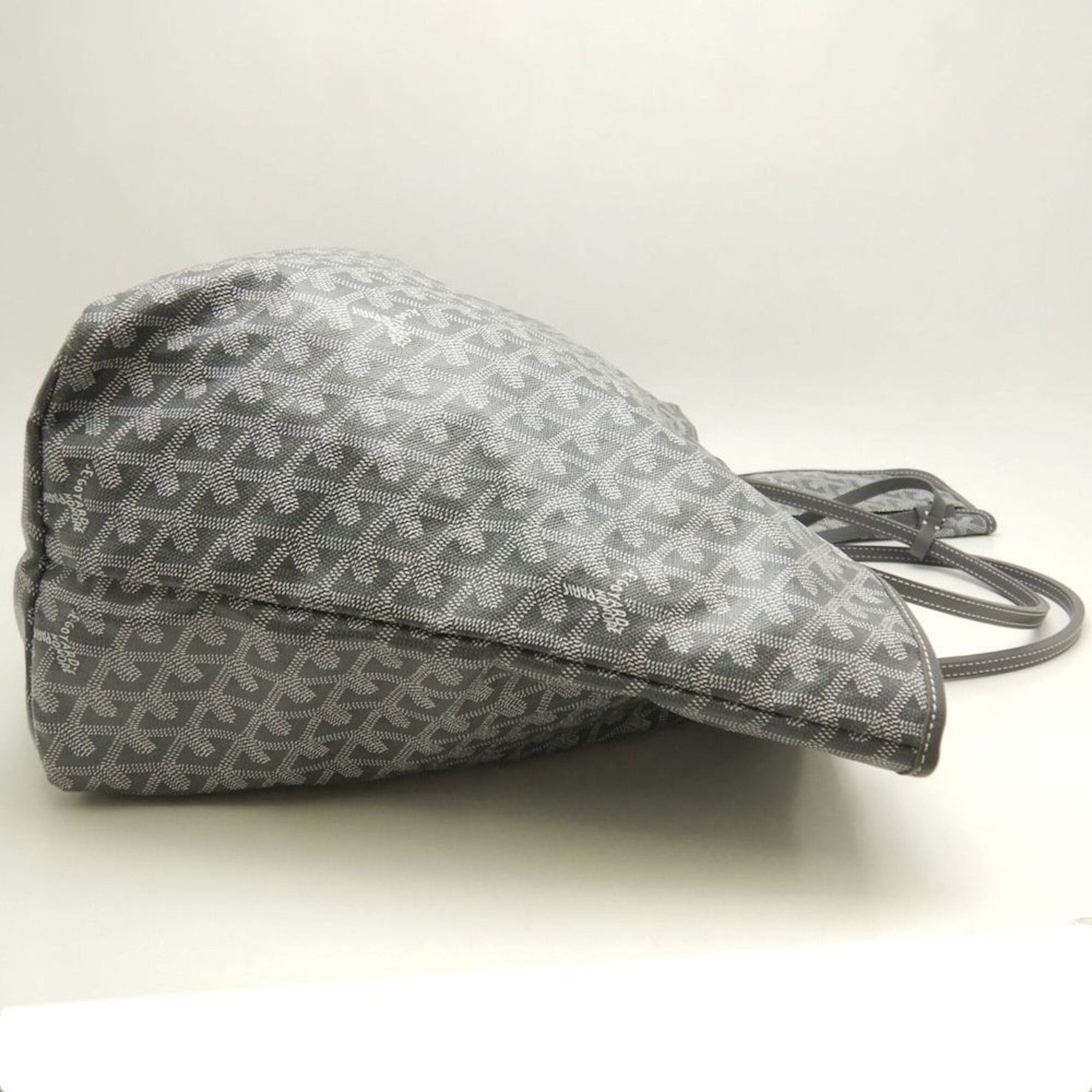 Goyard GOYARD Saint Louis GM Tote Bag, Goyardine Canvas, Gray, Women's, 253823 Size ONE SIZE - 5 Thumbnail