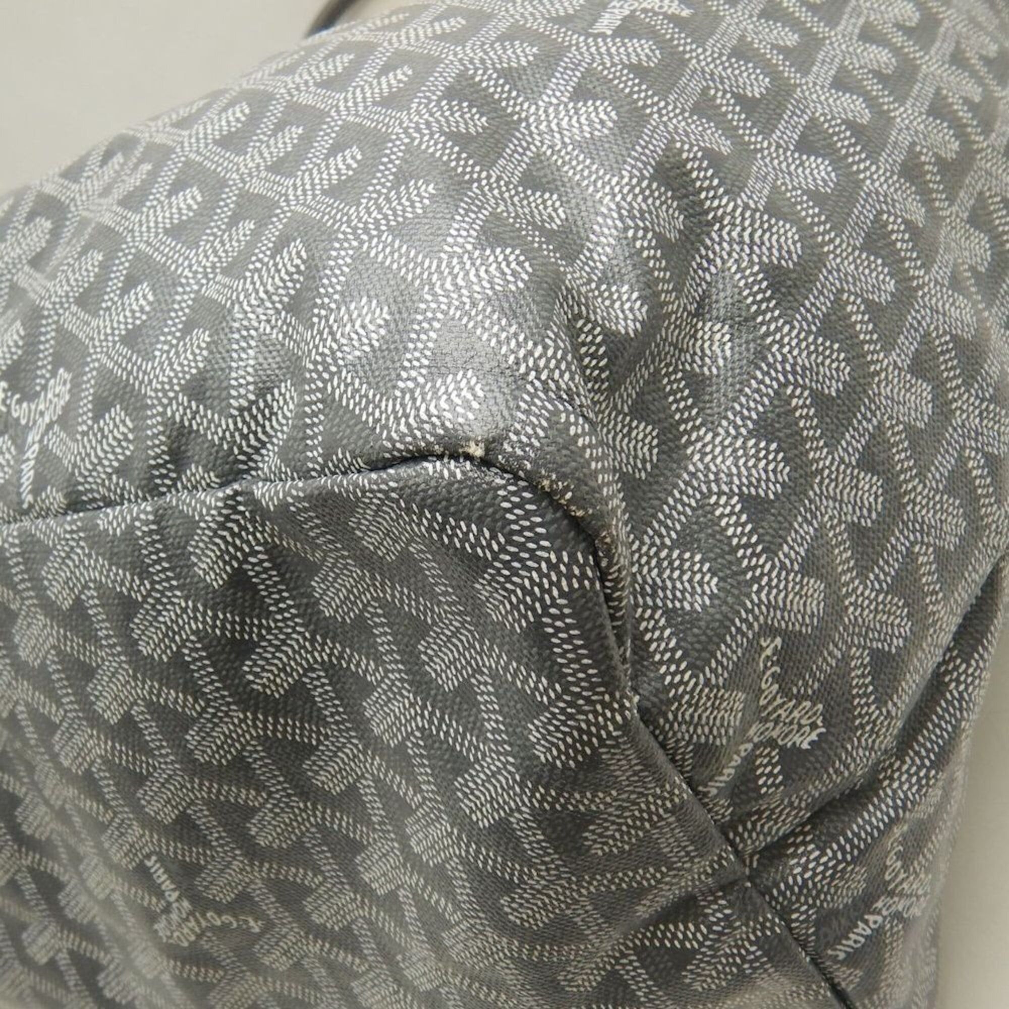 Goyard GOYARD Saint Louis GM Tote Bag, Goyardine Canvas, Gray, Women's, 253823 Size ONE SIZE - 12 Thumbnail