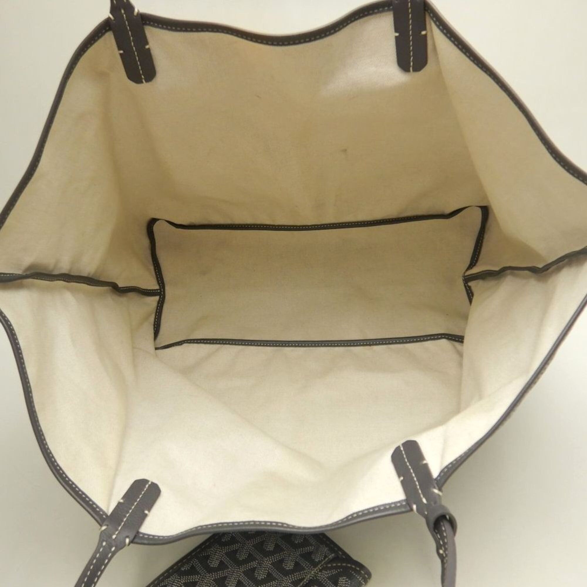 Goyard GOYARD Saint Louis GM Tote Bag, Goyardine Canvas, Gray, Women's, 253823 Size ONE SIZE - 4 Thumbnail