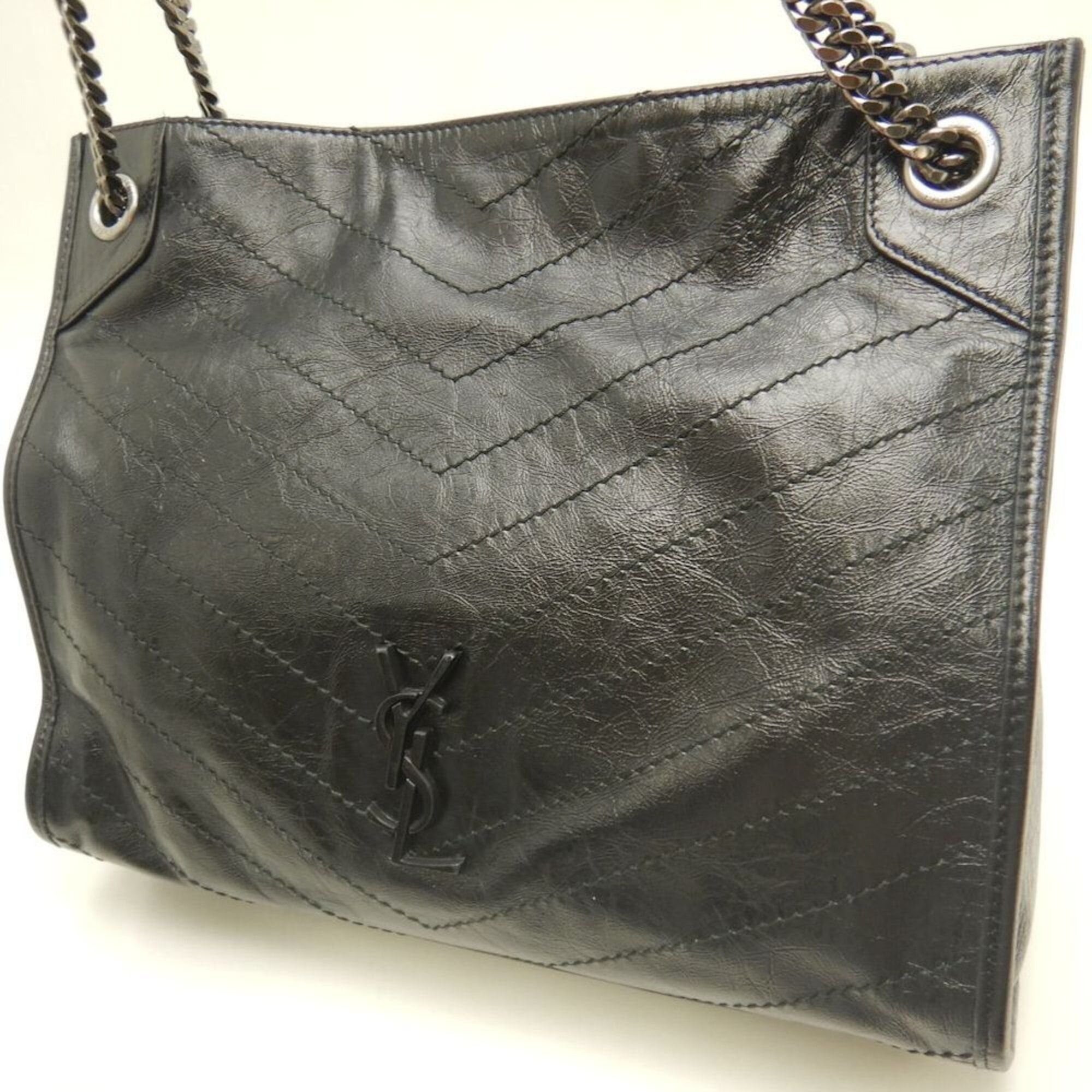 Saint Laurent Paris YVES SAINT LAURENT Niki Shopping Bag 577999 Shoulder Black Women's 253824 Size ONE SIZE - 4 Thumbnail