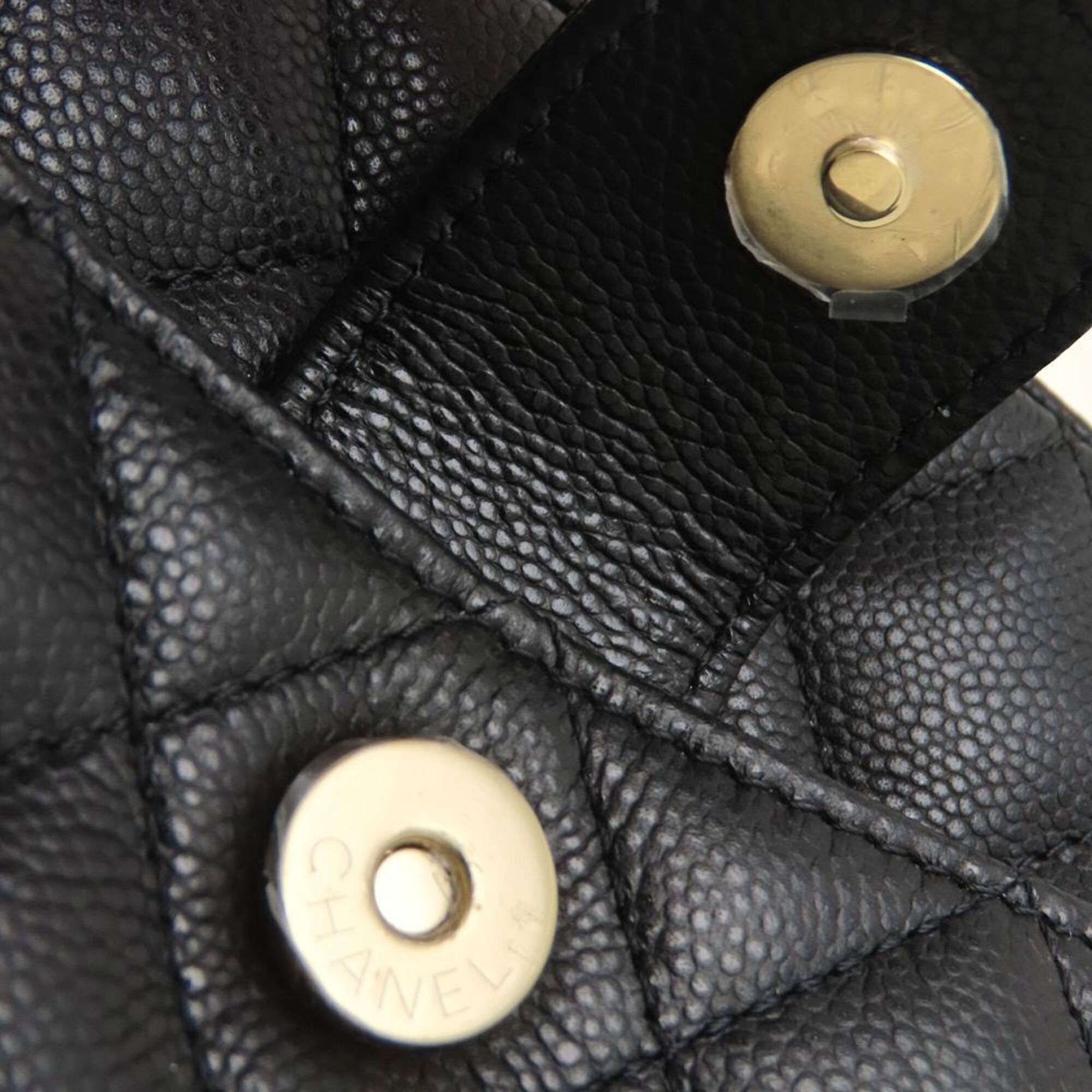 Chanel CHANEL Matelassé Chain Shoulder Bag AP3998, Caviar Leather, Black, Women's, 353279 Size ONE SIZE - 9 Thumbnail