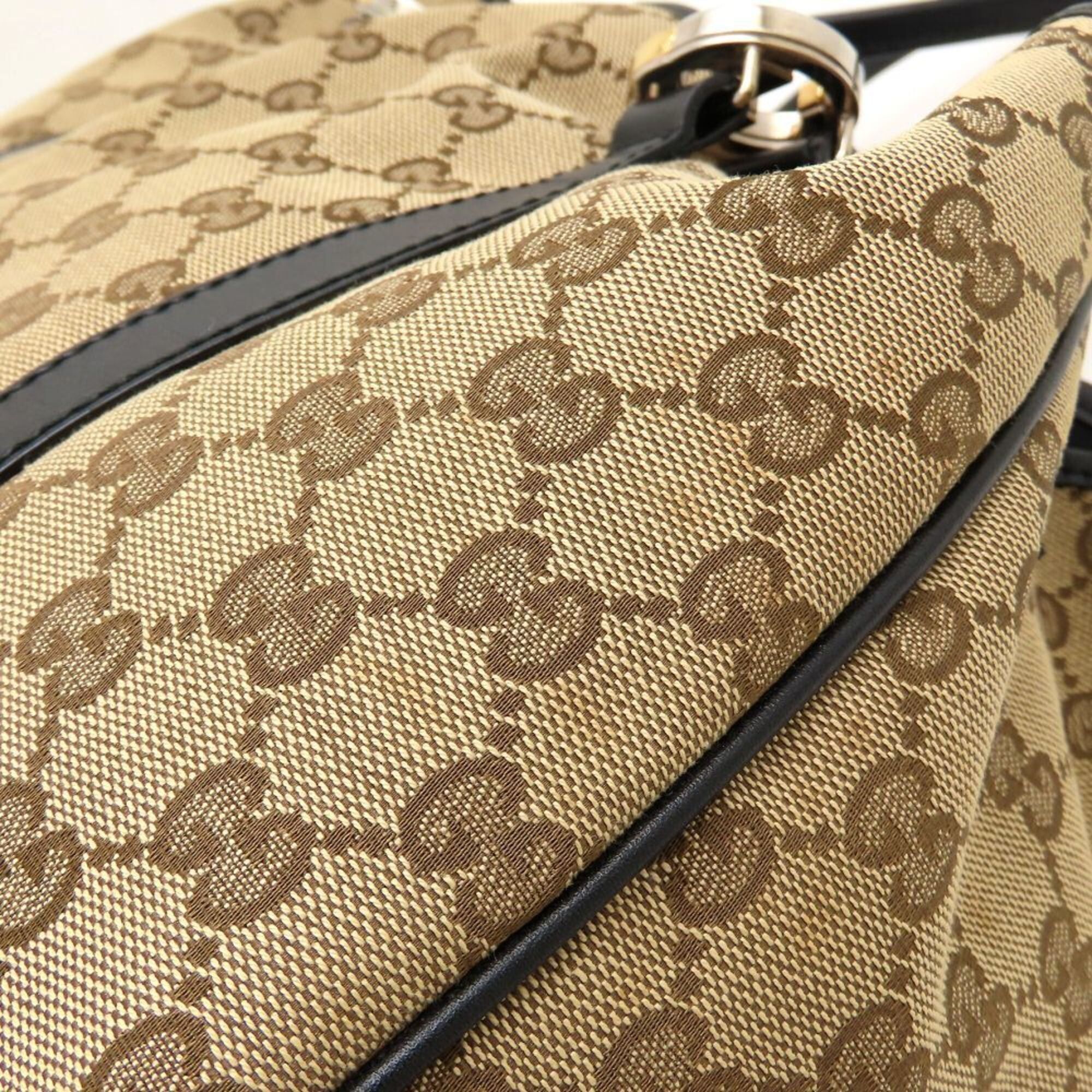 Gucci GUCCI 232957 Tote Bag GG Canvas x Leather Beige Black Women's 353274 Size ONE SIZE - 14 Thumbnail