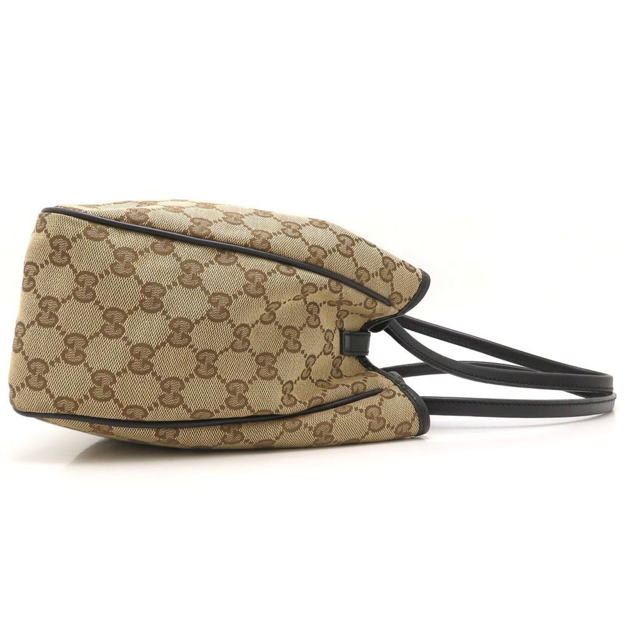Gucci GUCCI 232957 Tote Bag GG Canvas x Leather Beige Black Women's 353274 Size ONE SIZE - 3 Thumbnail
