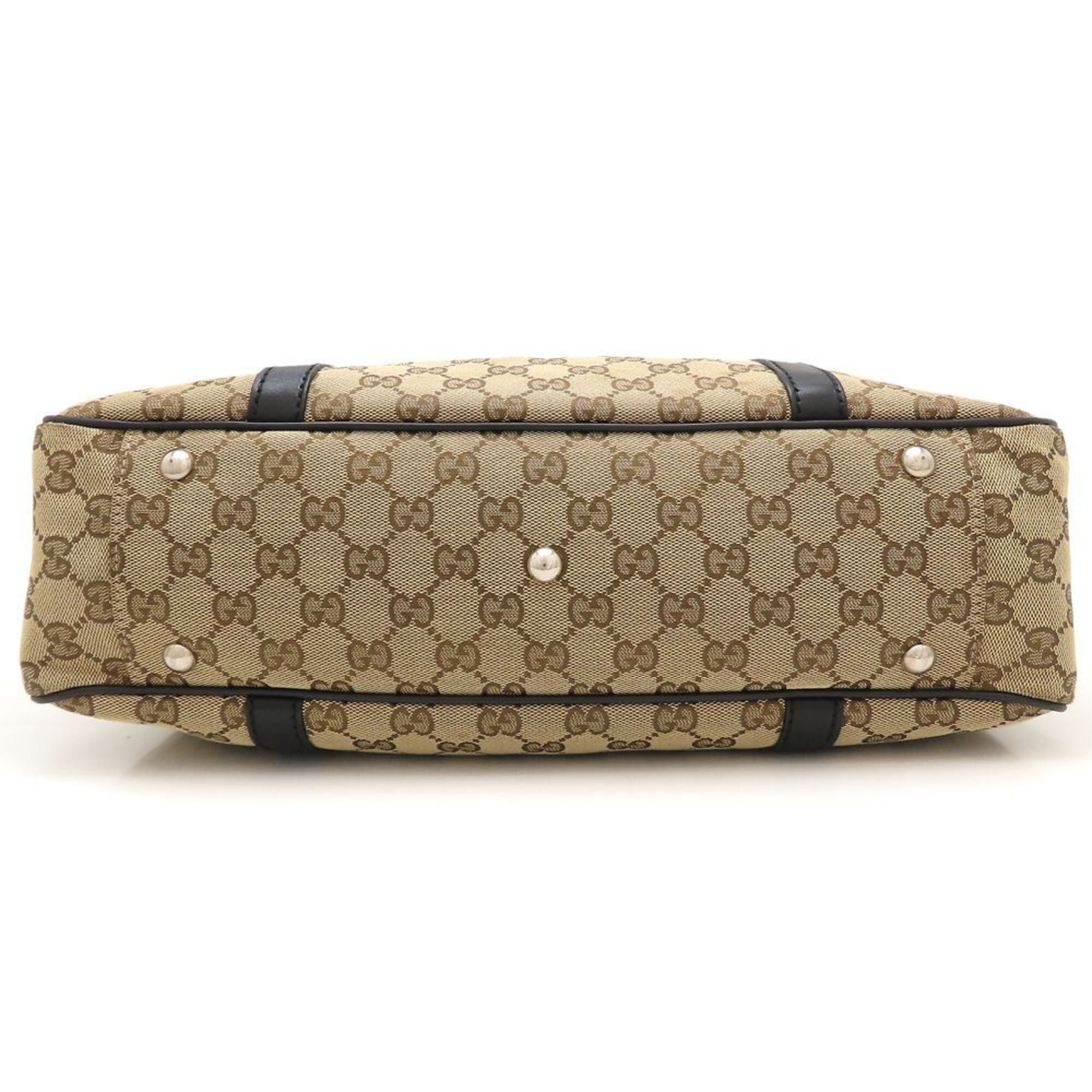 Gucci GUCCI 232957 Tote Bag GG Canvas x Leather Beige Black Women's 353274 Size ONE SIZE - 4 Thumbnail