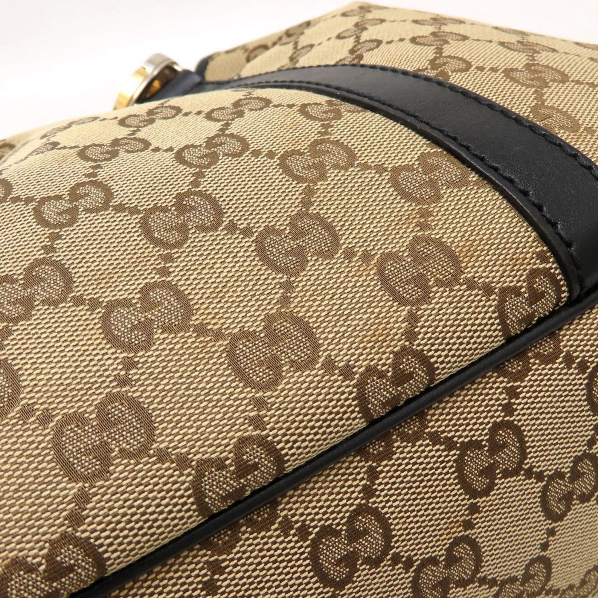 Gucci GUCCI 232957 Tote Bag GG Canvas x Leather Beige Black Women's 353274 Size ONE SIZE - 15 Thumbnail