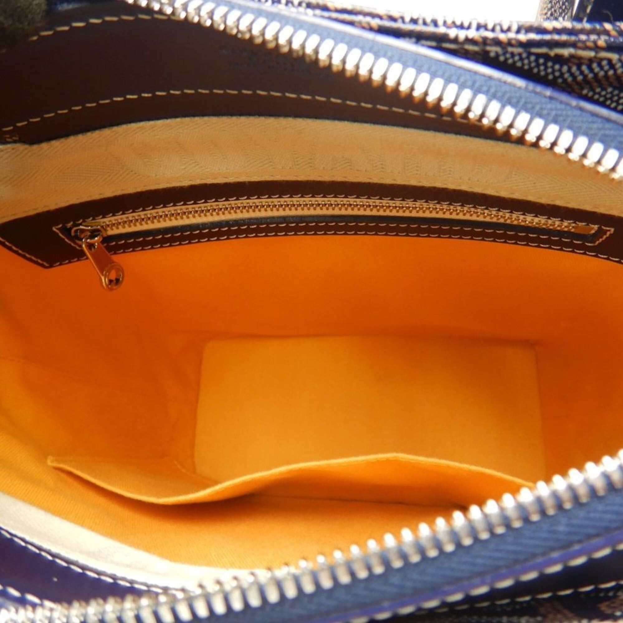 Goyard Goyard Marie-Galante PM Goyardine Canvas Tote Bag Navy Women's 253807 Size ONE SIZE - 4 Thumbnail