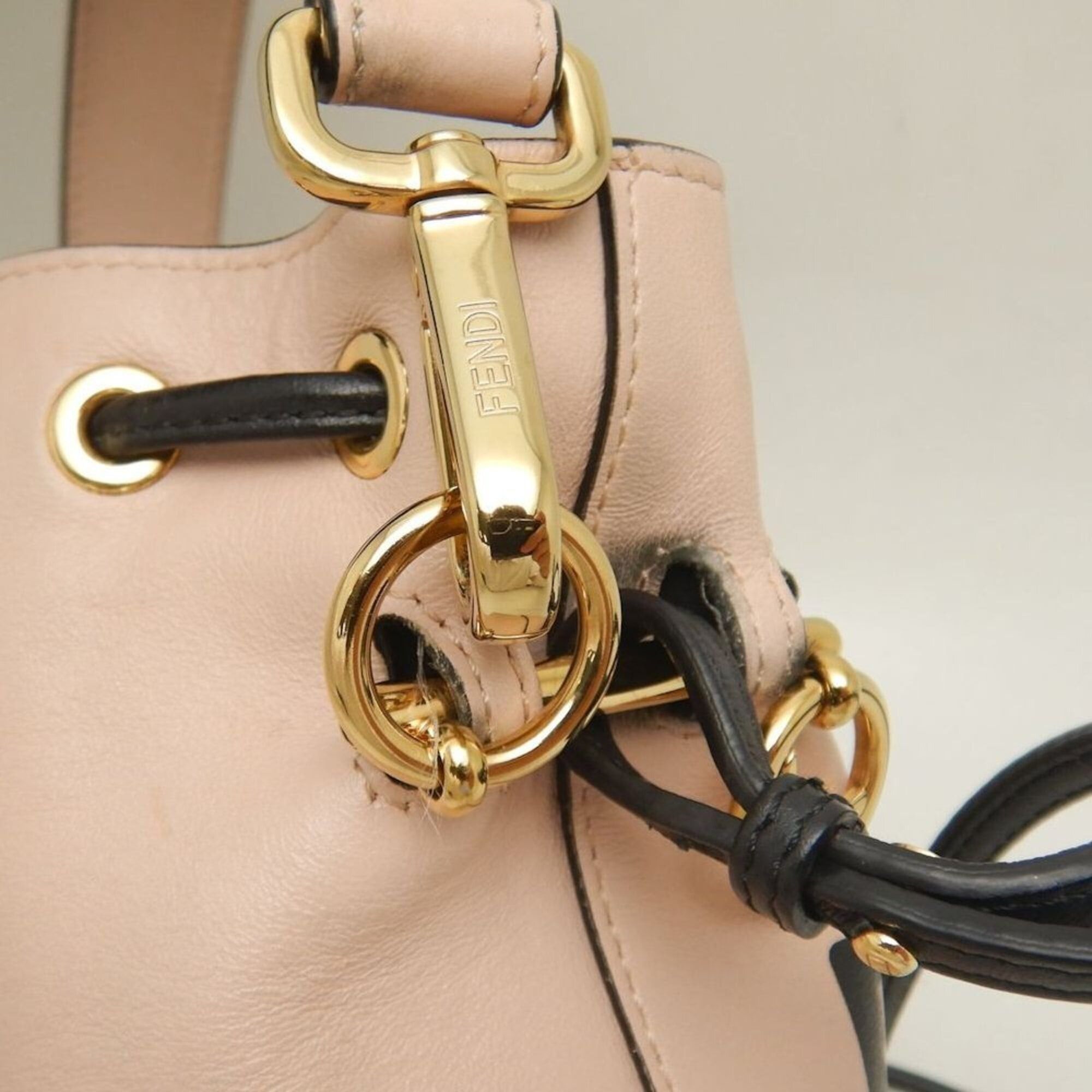 Fendi FENDI Montresor 8BS010 Shoulder Bag, Leather, Pink/Black, Women's, 253813 Size ONE SIZE - 12 Thumbnail
