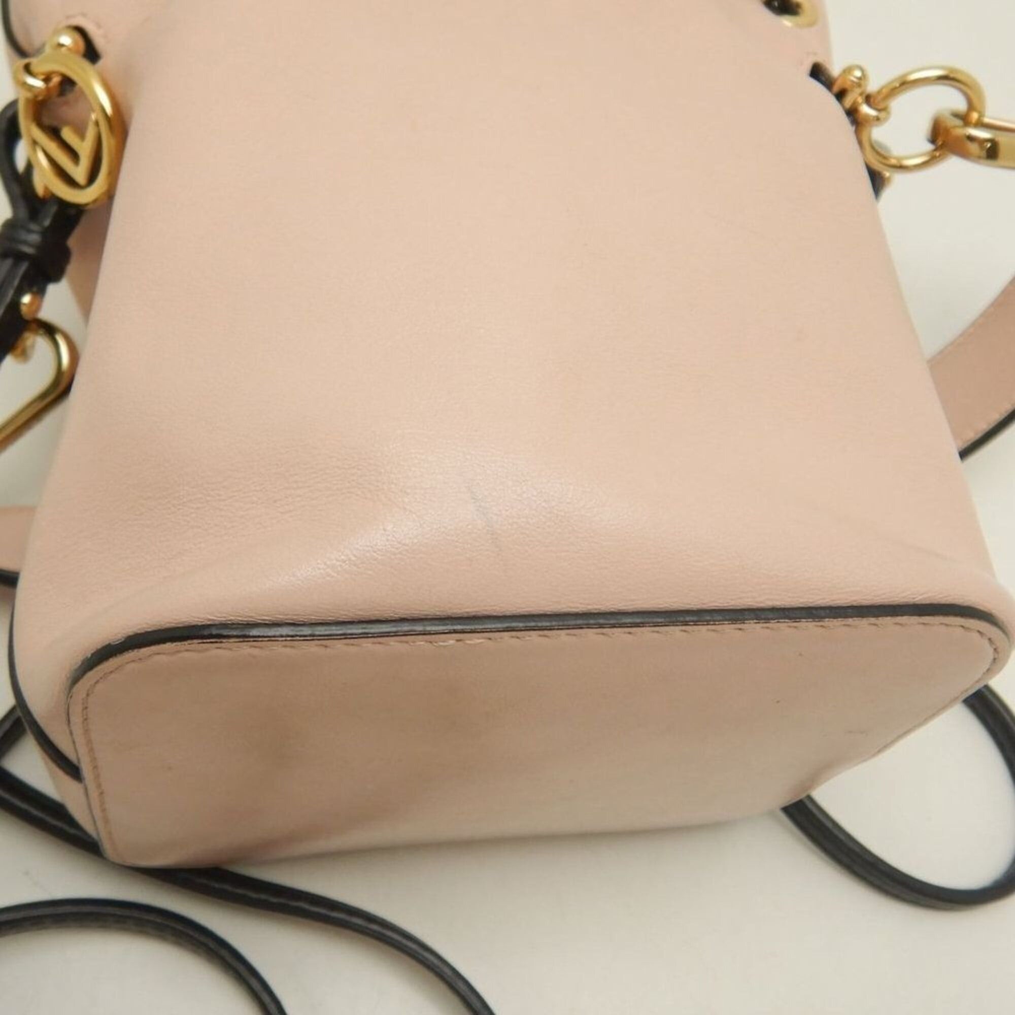 Fendi FENDI Montresor 8BS010 Shoulder Bag, Leather, Pink/Black, Women's, 253813 Size ONE SIZE - 16 Thumbnail