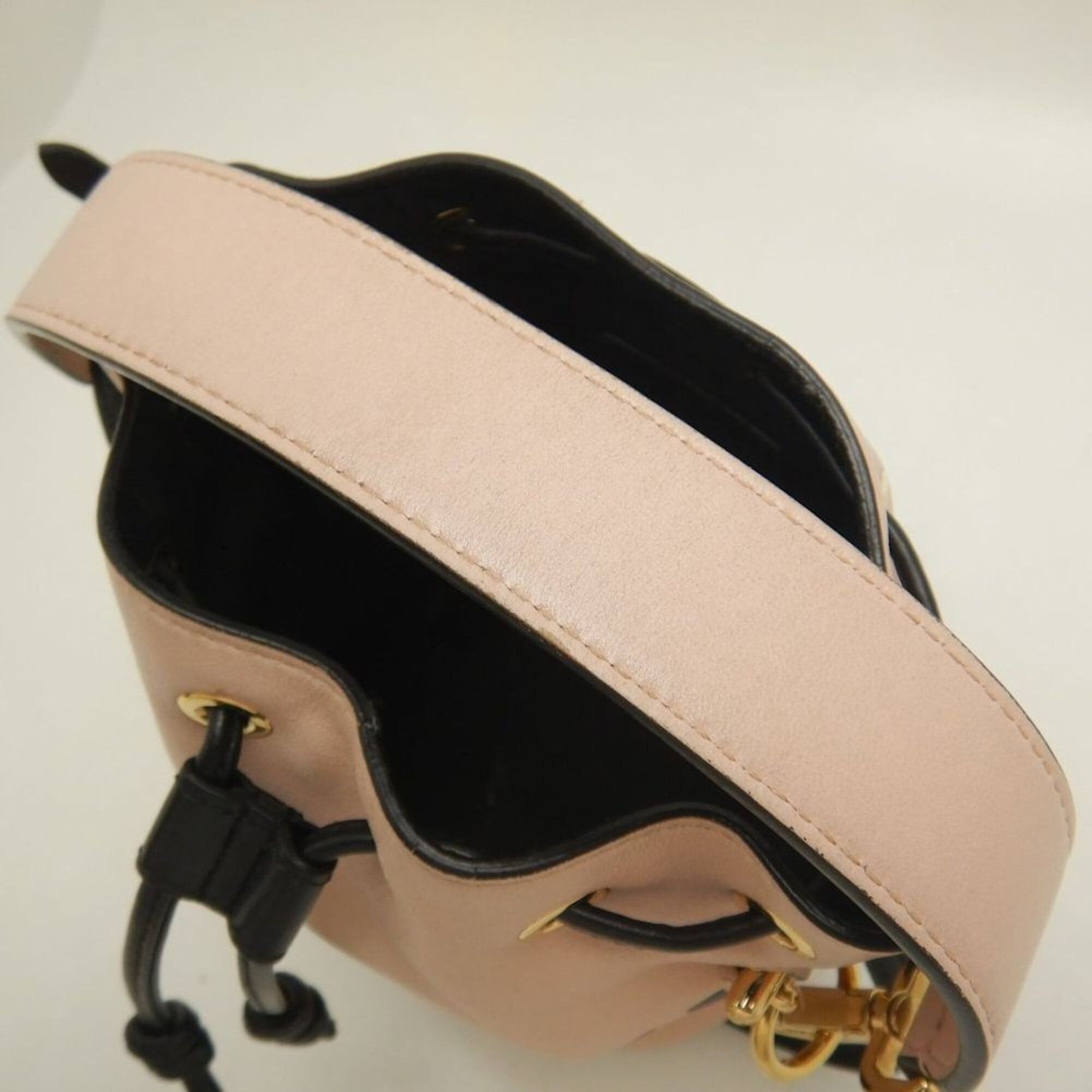 Fendi FENDI Montresor 8BS010 Shoulder Bag, Leather, Pink/Black, Women's, 253813 Size ONE SIZE - 8 Thumbnail