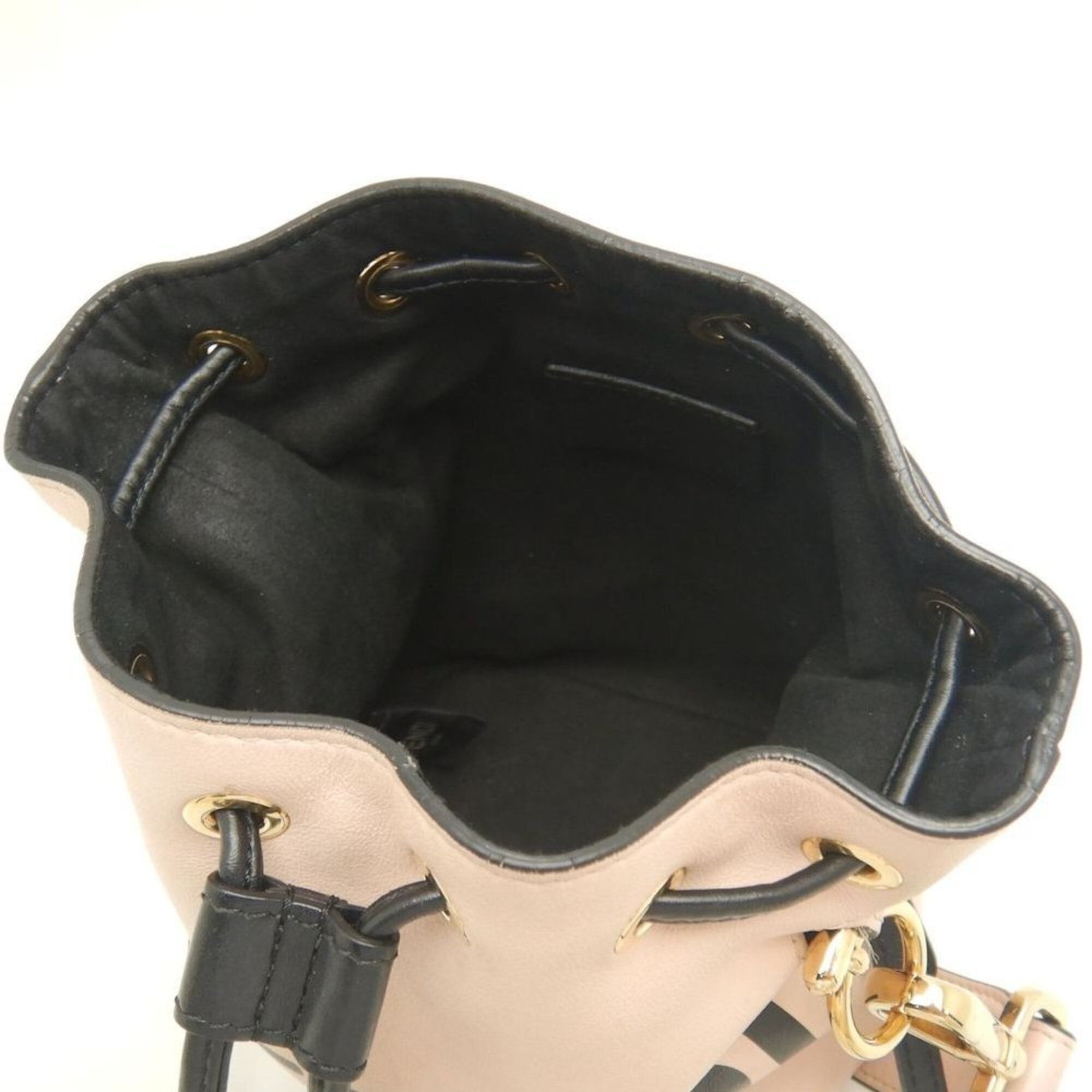 Fendi FENDI Montresor 8BS010 Shoulder Bag, Leather, Pink/Black, Women's, 253813 Size ONE SIZE - 13 Thumbnail