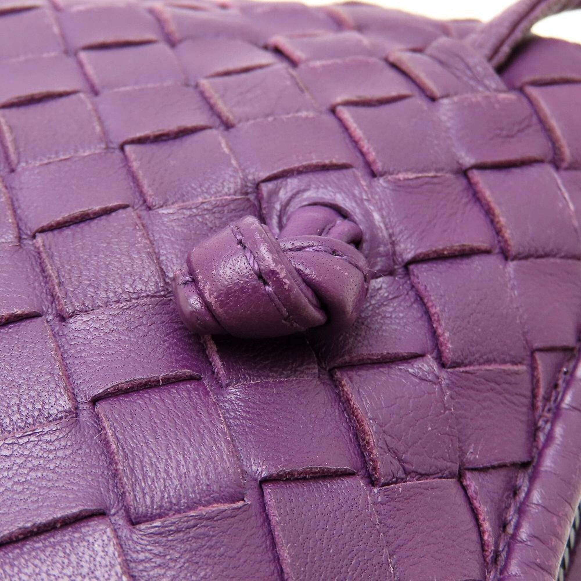 Bottega Veneta BOTTEGA VENETA Nodini Intrecciato Shoulder Bag 245354 Leather Purple Women's 353273 Size ONE SIZE - 21 Thumbnail