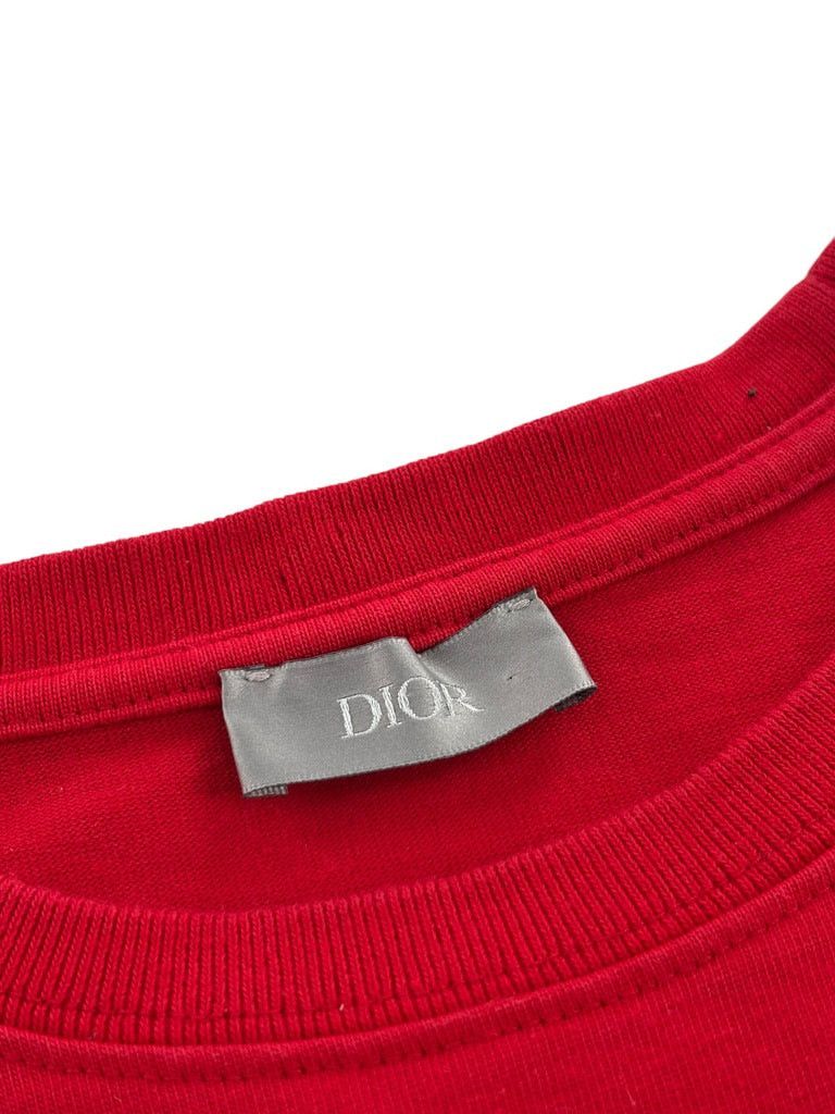 Dior Embriodery Logo Tee Red Size US XL / EU 56 / 4 - 2 Thumbnail