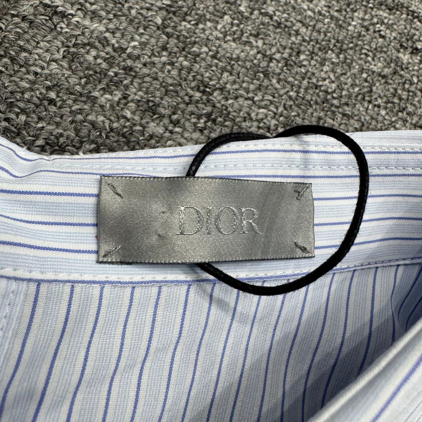 Dior Dior Blue White Stripe Shirt Size L Size US L / EU 52-54 / 3 - 3 Thumbnail