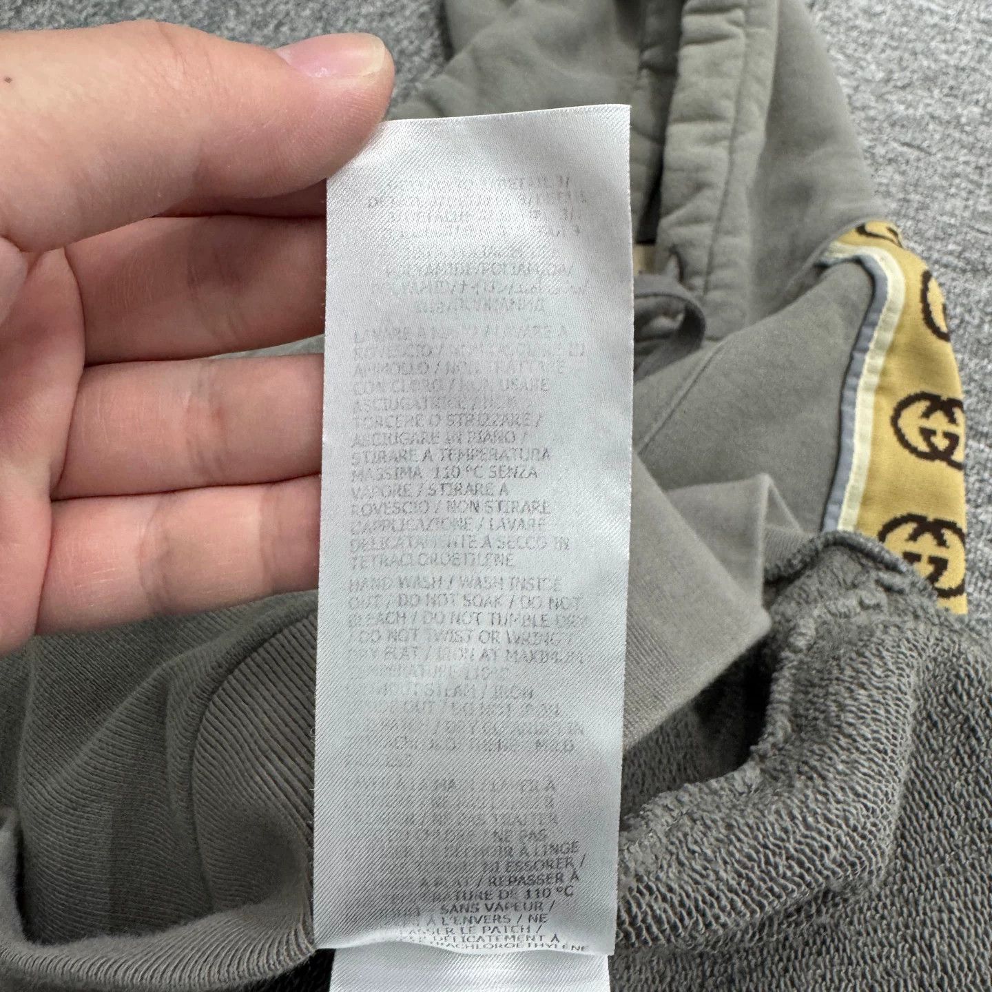 Gucci Gucci Reflective Logo Tape Hoodie Size L Size US L / EU 52-54 / 3 - 7 Thumbnail