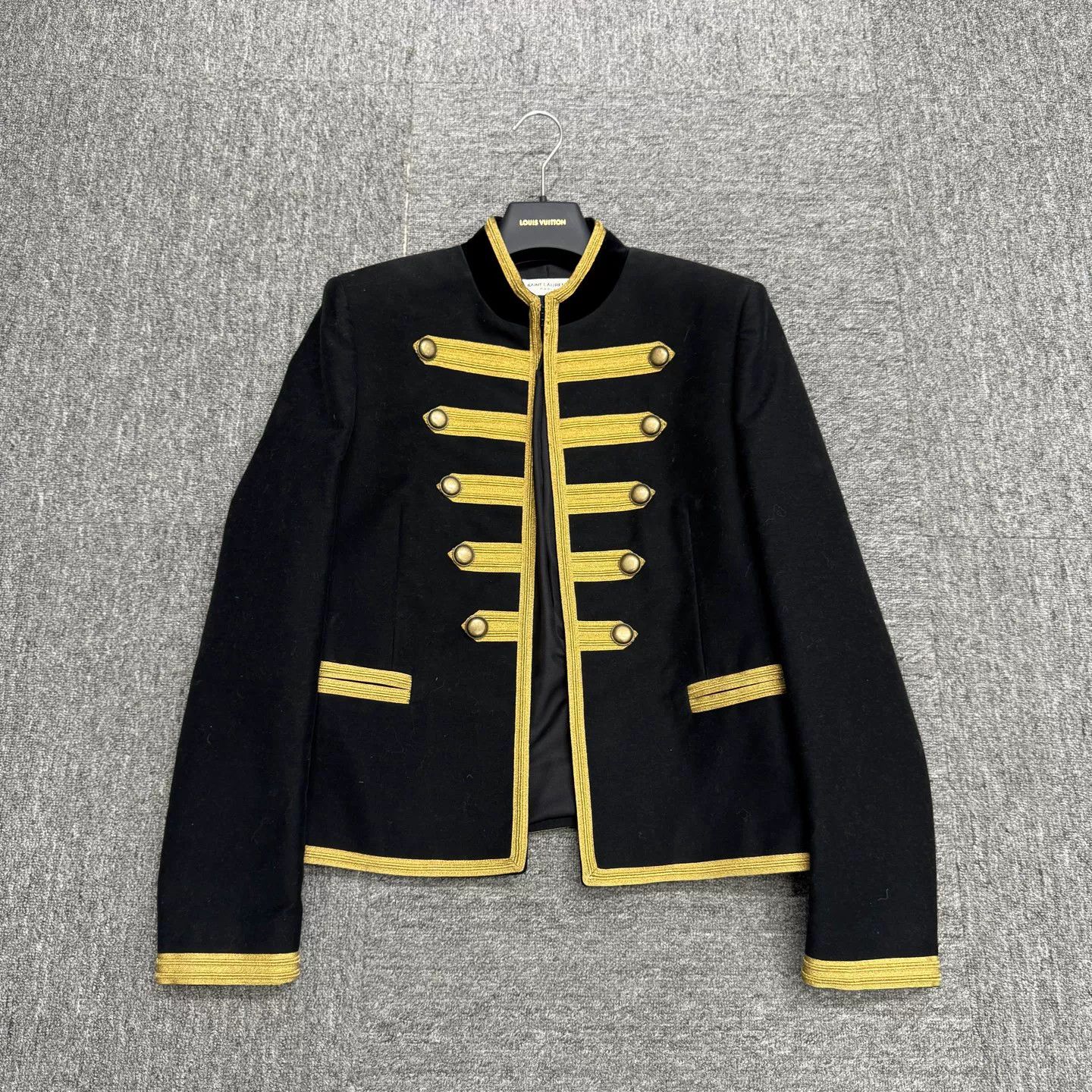 Saint Laurent Paris Saint Laurent Gold Trim Military Jacket F42 Size US XS / EU 42 / 0 - 2 Thumbnail