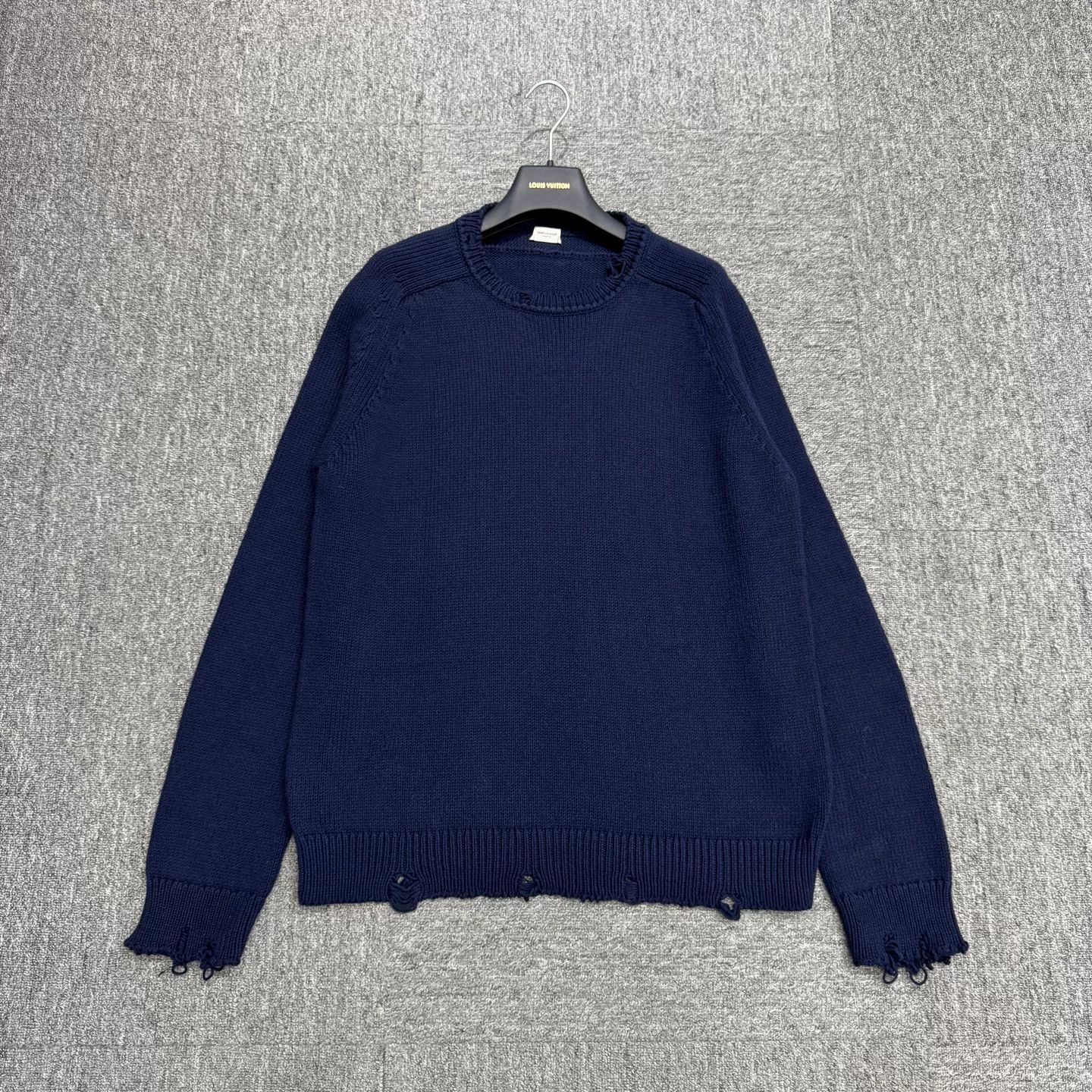Saint Laurent Paris Saint Laurent Distressed Knit Sweater Size XXL Size US XXL / EU 58 / 5 - 2 Thumbnail