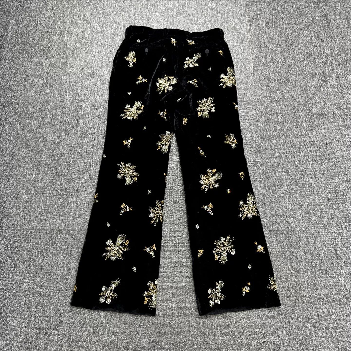 Gucci Gucci Floral Beaded Velvet Pants Size 48 Size US 32 / EU 48 - 7 Thumbnail