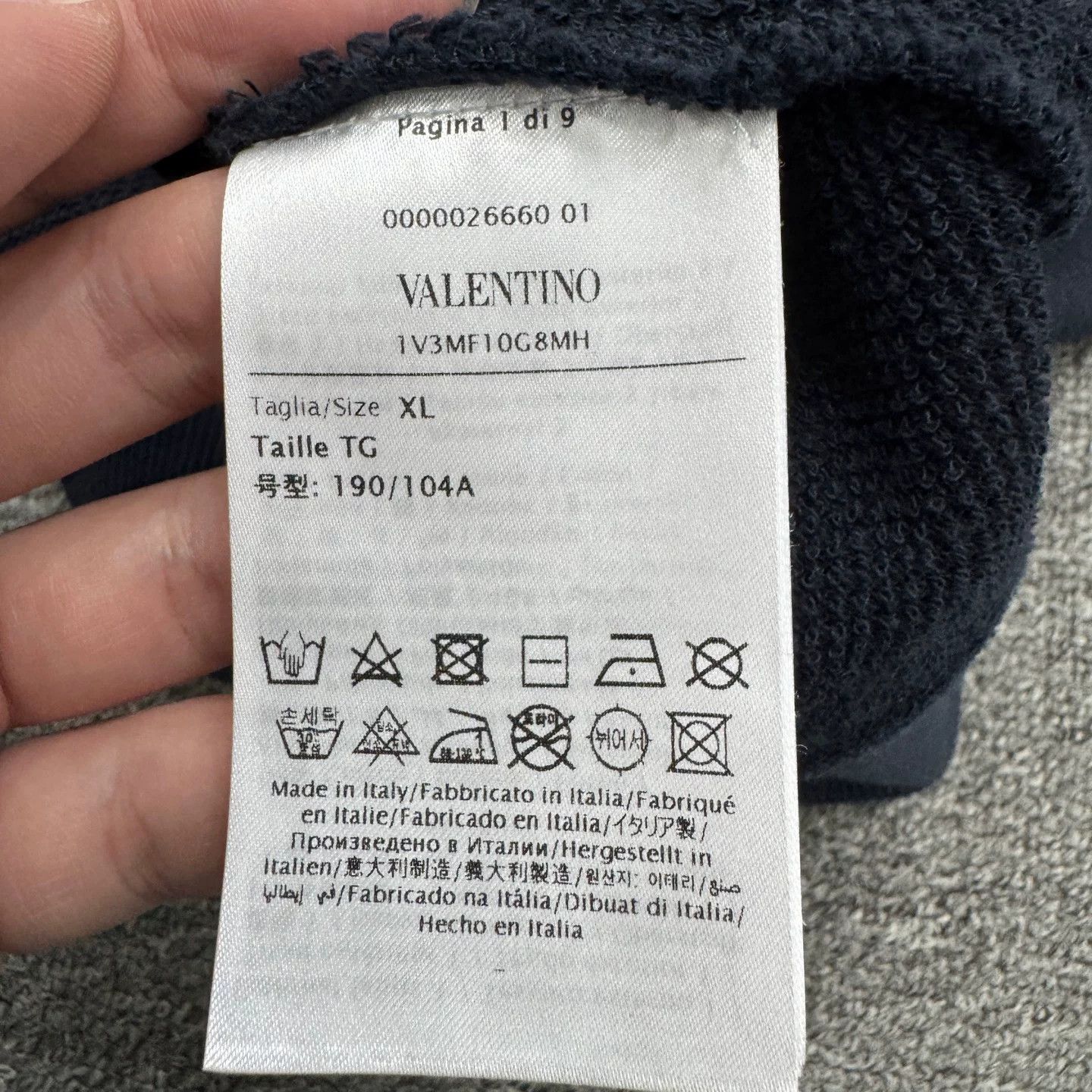 Valentino Valentino V Logo Embroidered Sweatshirt Size XL Size US XL / EU 56 / 4 - 5 Thumbnail