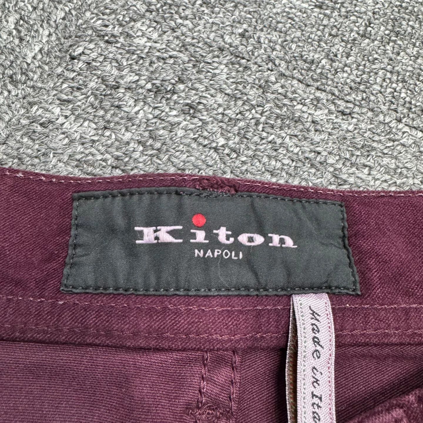 Kiton Kiton Maroon Corduroy Casual Pants Size 31 Size US 31 - 3 Thumbnail