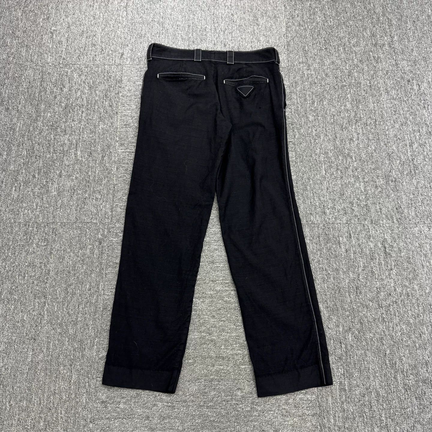 Prada Prada Contrast Stitch Virgin Wool Pants Size 28 Size US 28 / EU 44 - 7 Thumbnail