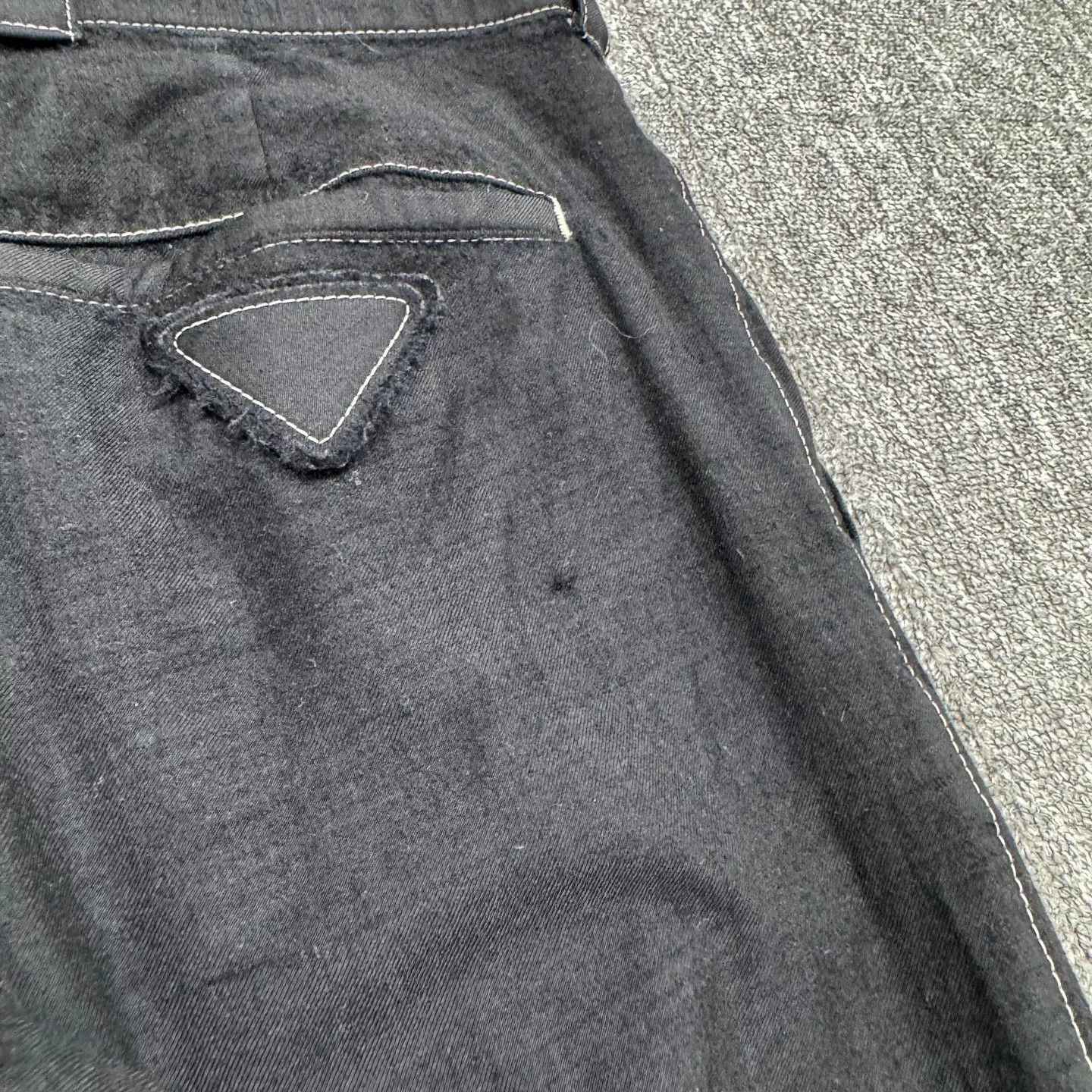 Prada Prada Contrast Stitch Virgin Wool Pants Size 28 Size US 28 / EU 44 - 8 Thumbnail