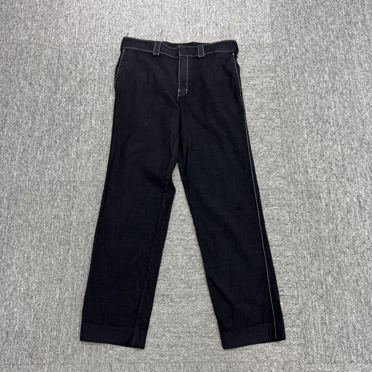 Prada Prada Contrast Stitch Virgin Wool Pants Size 28 Size US 28 / EU 44 - 2 Thumbnail