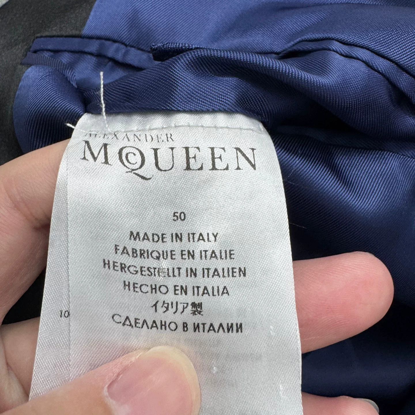 Alexander McQueen Alexander McQueen Blue Wool Blazer Size 40R Size 40R - 4 Thumbnail